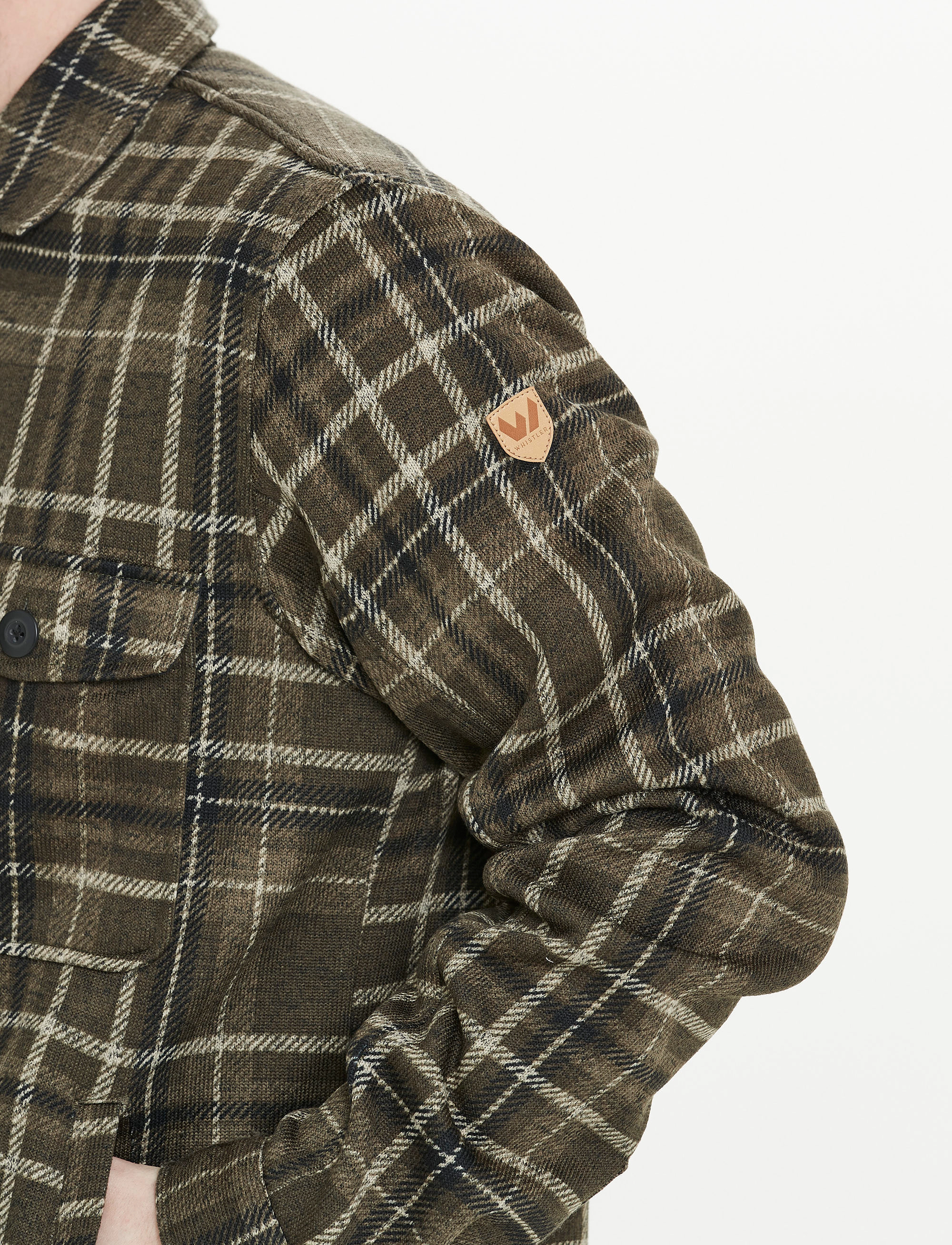 Whistler - Dewey M Checked Fleece Shirt - forest night - 4