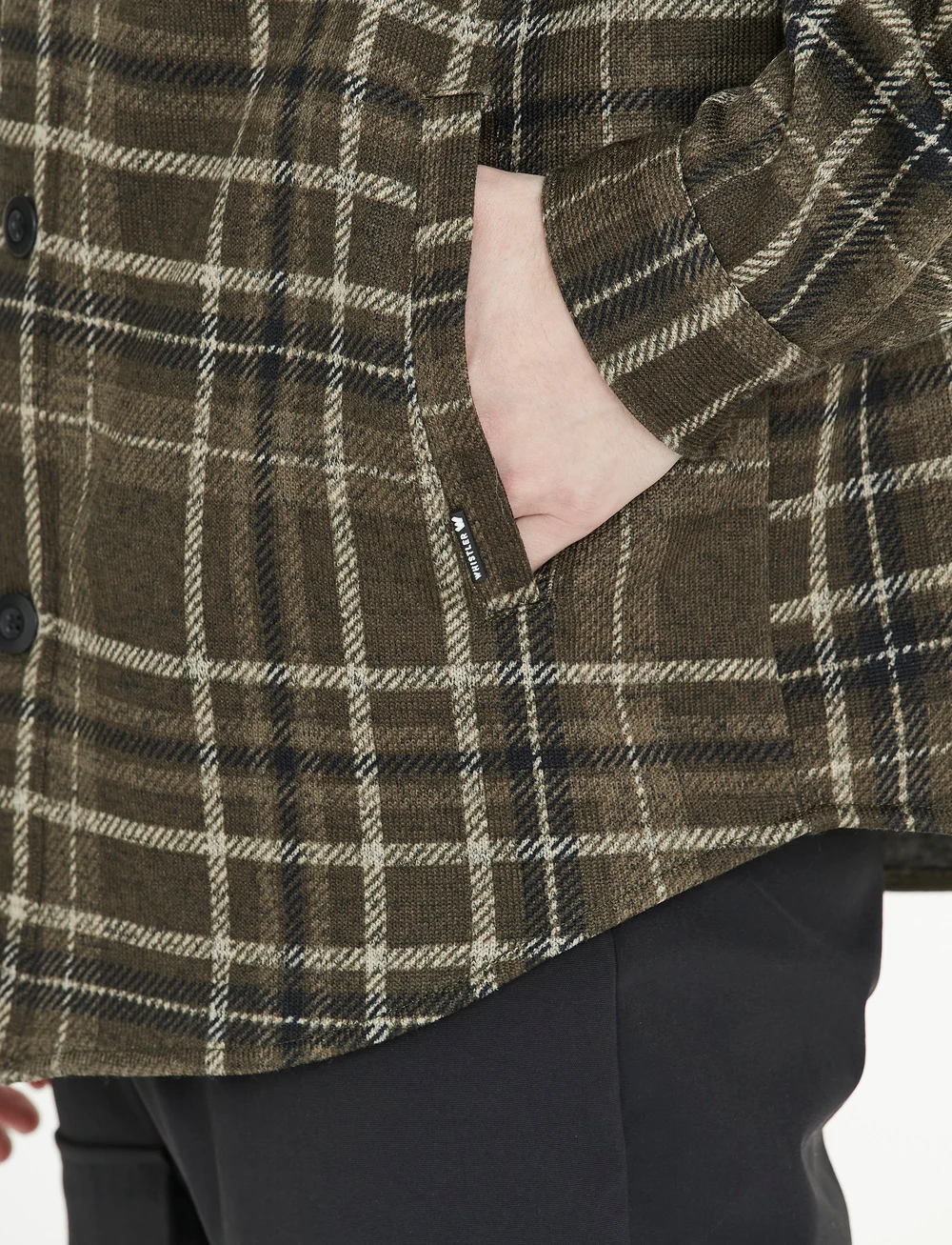 Whistler - Dewey M Checked Fleece Shirt - tops & t-shirts - forest night - 4