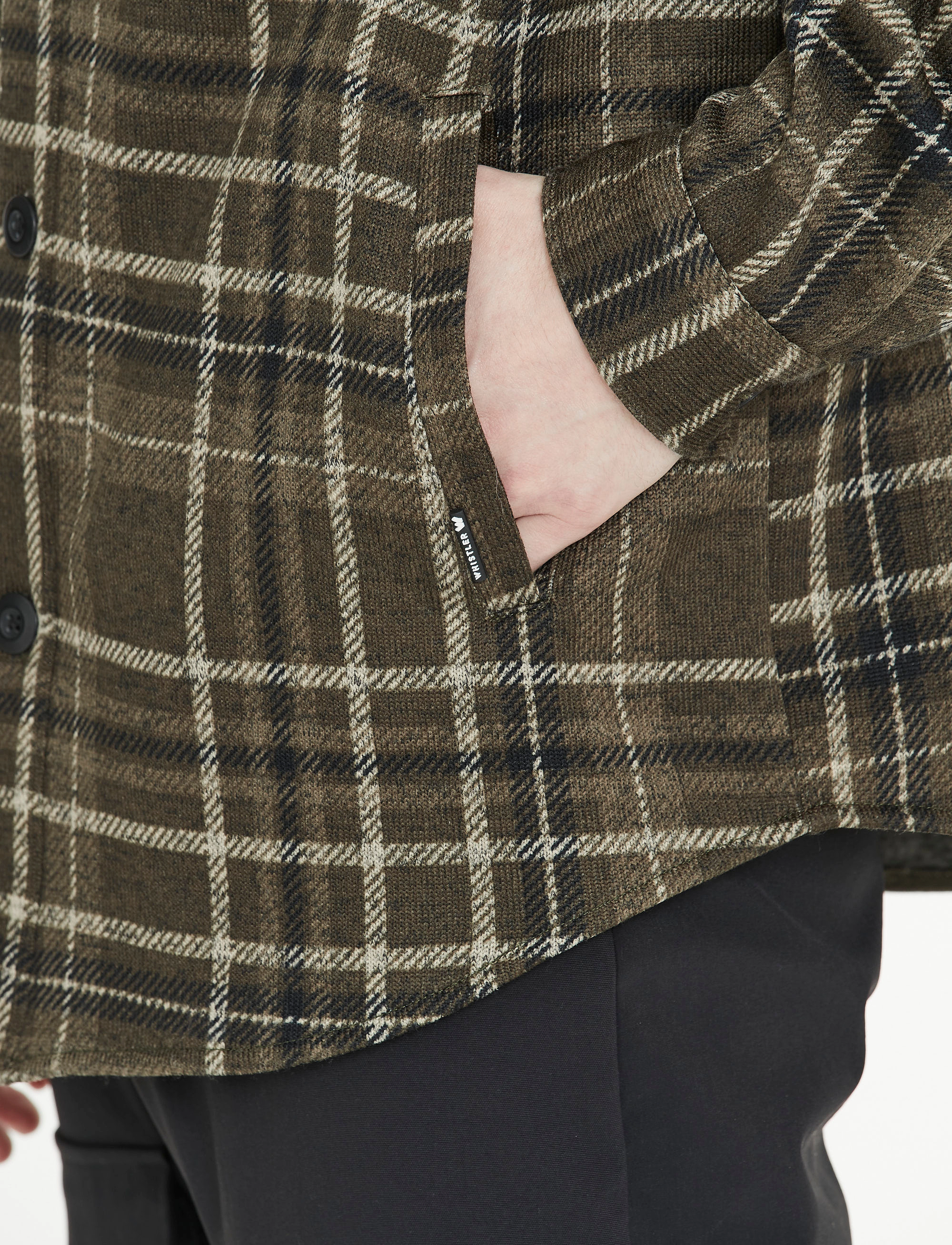 Whistler - Dewey M Checked Fleece Shirt - forest night - 5