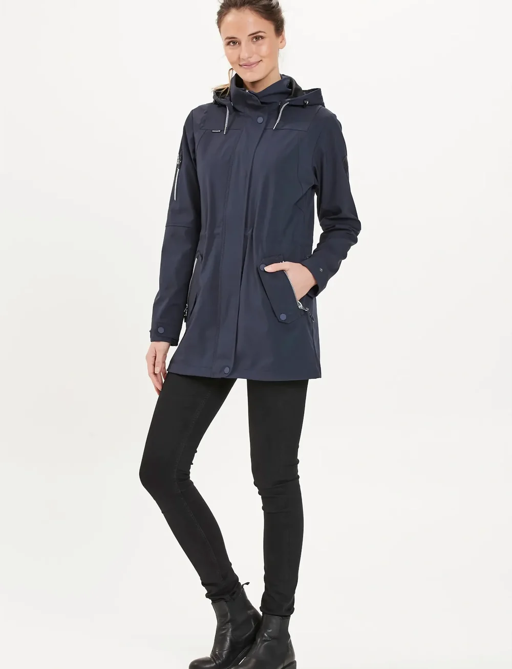 Whistler - Isobel W Long Softshell Jacket W-PR - friluftsjakker - navy blazer - 4