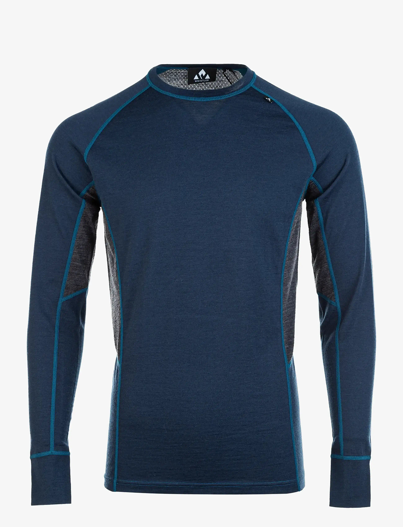 Whistler - Lapas M L-S Wool Mesh Baselayer Tee - funktionsunterwäsche - oberteile - navy blazer - 0