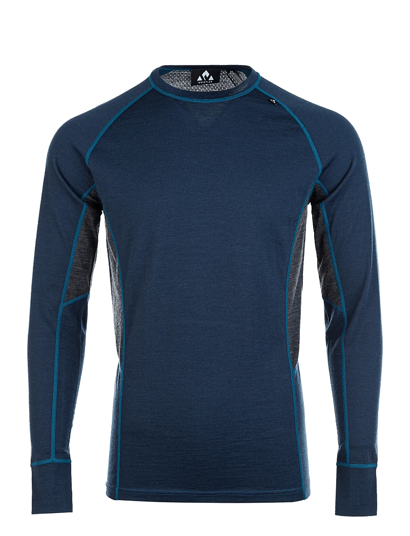 Whistler - Lapas M L-S Wool Mesh Baselayer Tee - funktionsunterwäsche - oberteile - navy blazer - 1