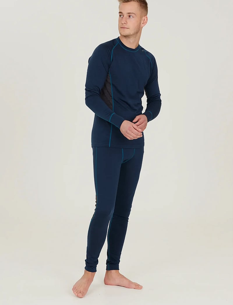 Whistler - Lapas M L-S Wool Mesh Baselayer Tee - funktionsunterwäsche - oberteile - navy blazer - 0