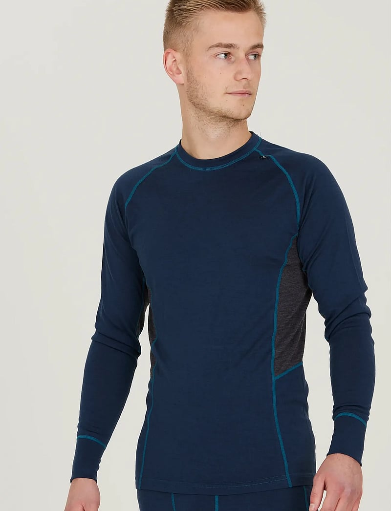 Whistler - Lapas M L-S Wool Mesh Baselayer Tee - funktionsunterwäsche - oberteile - navy blazer - 3
