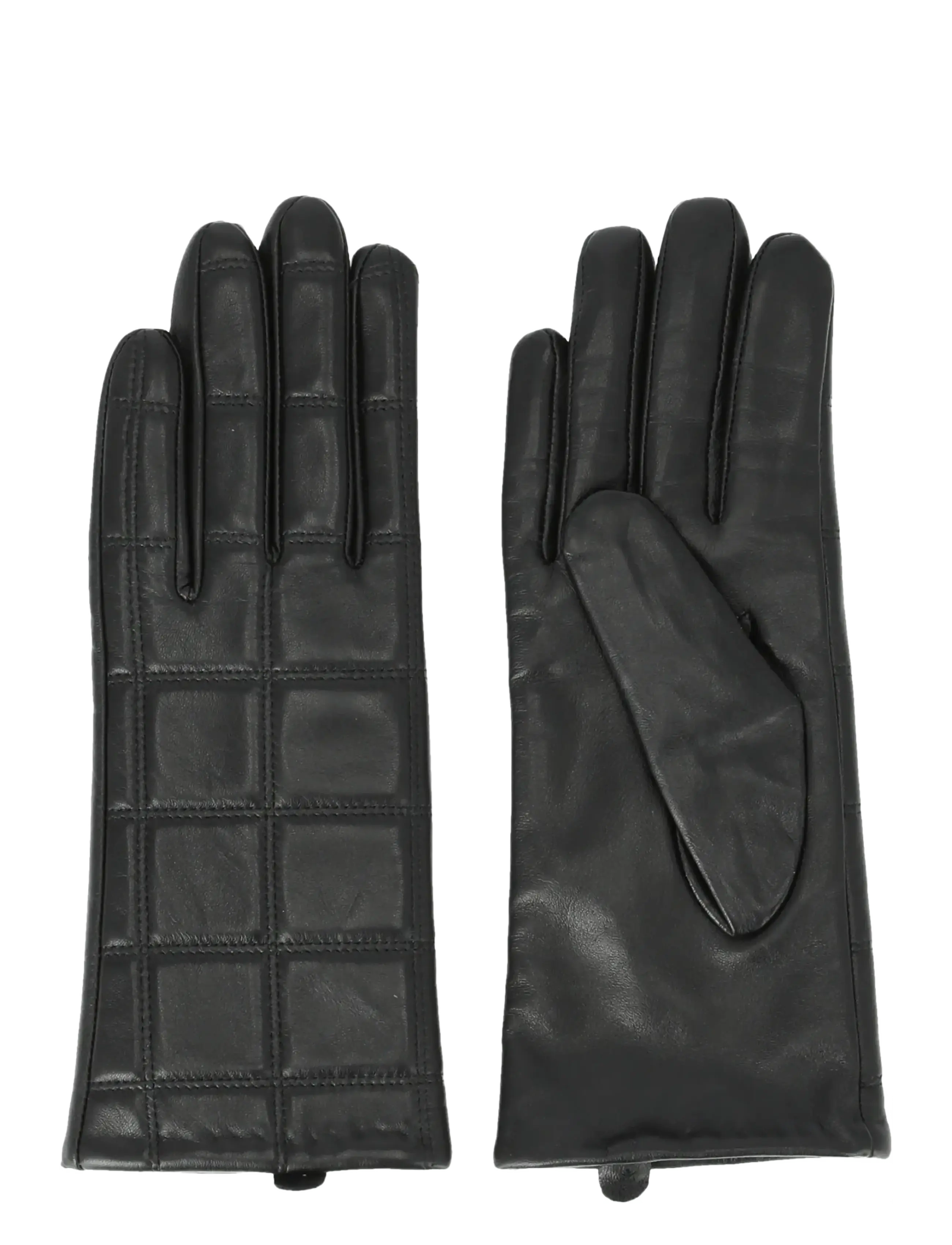 Carole W Leather Glove - BLACK
