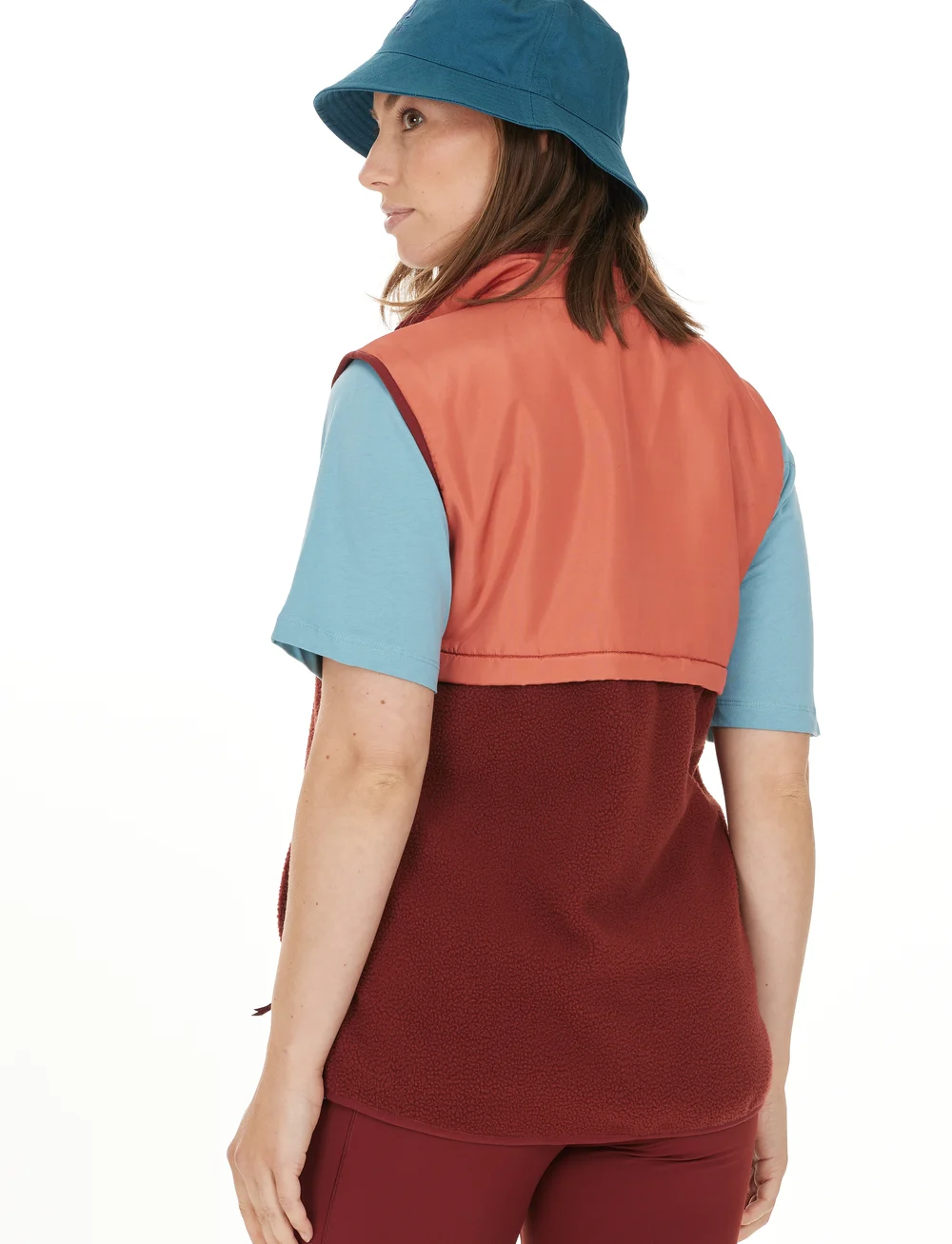 Whistler - Oak W Teddy Vest - overtøj - madder brown - 4