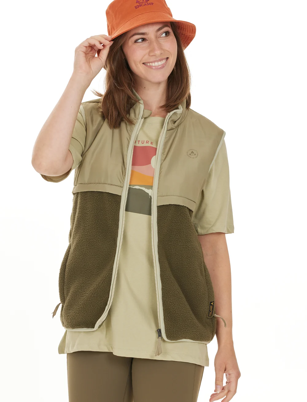 Whistler - Oak W Teddy Vest - outdoor - tarmac - 0