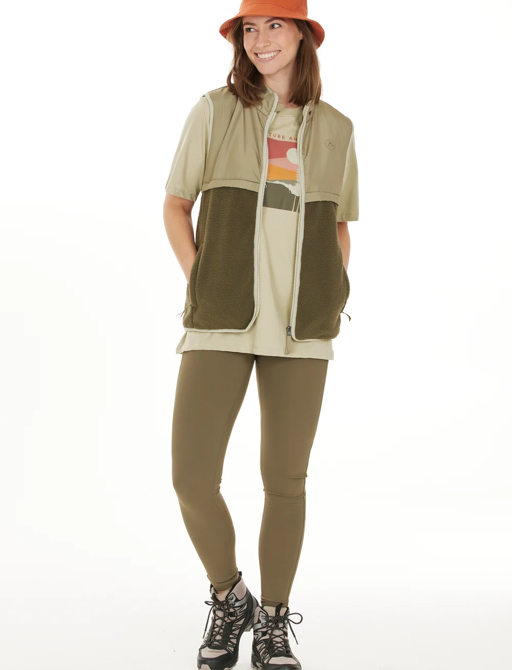 Whistler - Oak W Teddy Vest - outdoor - tarmac - 4