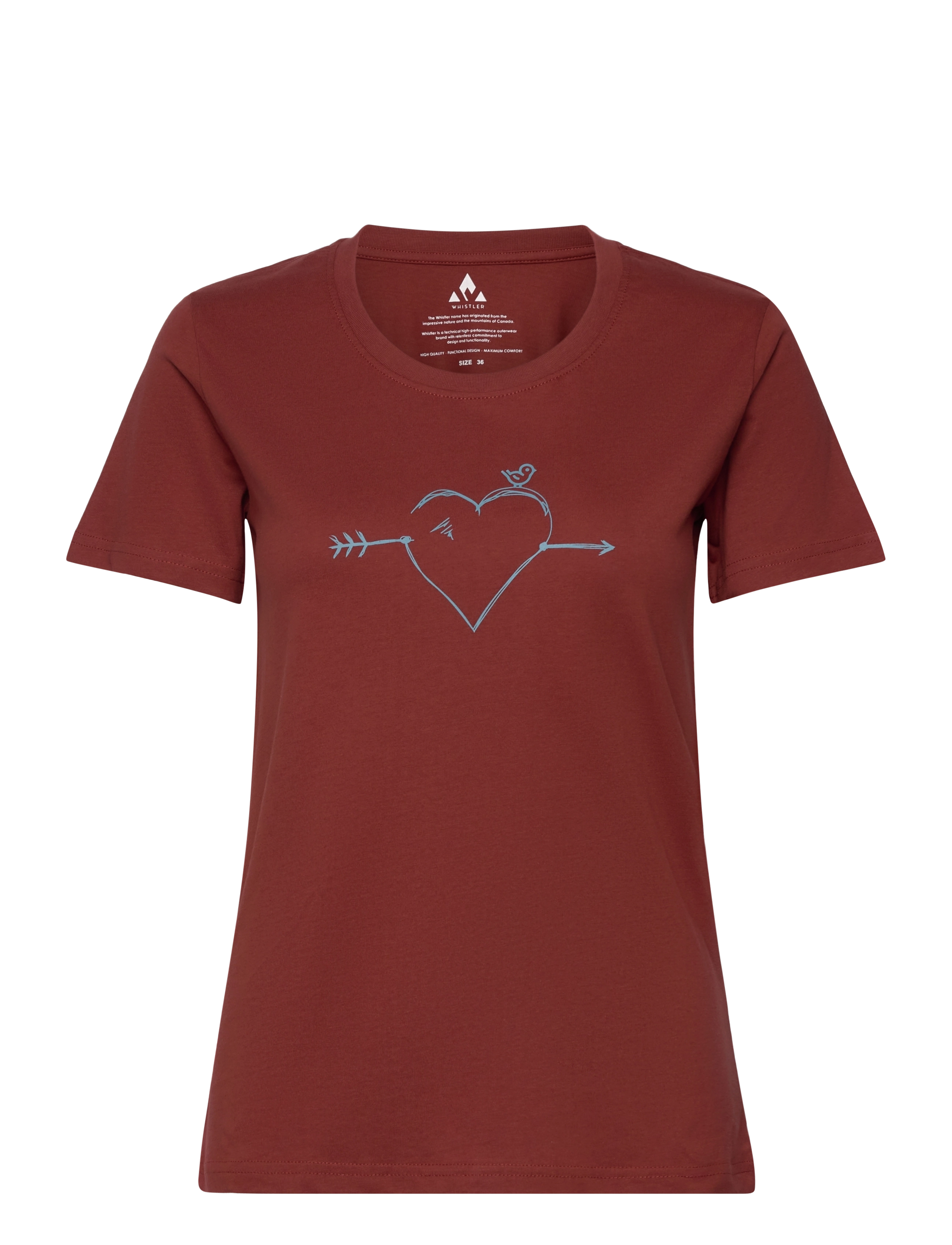 Whistler - Subby W S-S Tee - alussärgid ja t-särgid - henna - 1