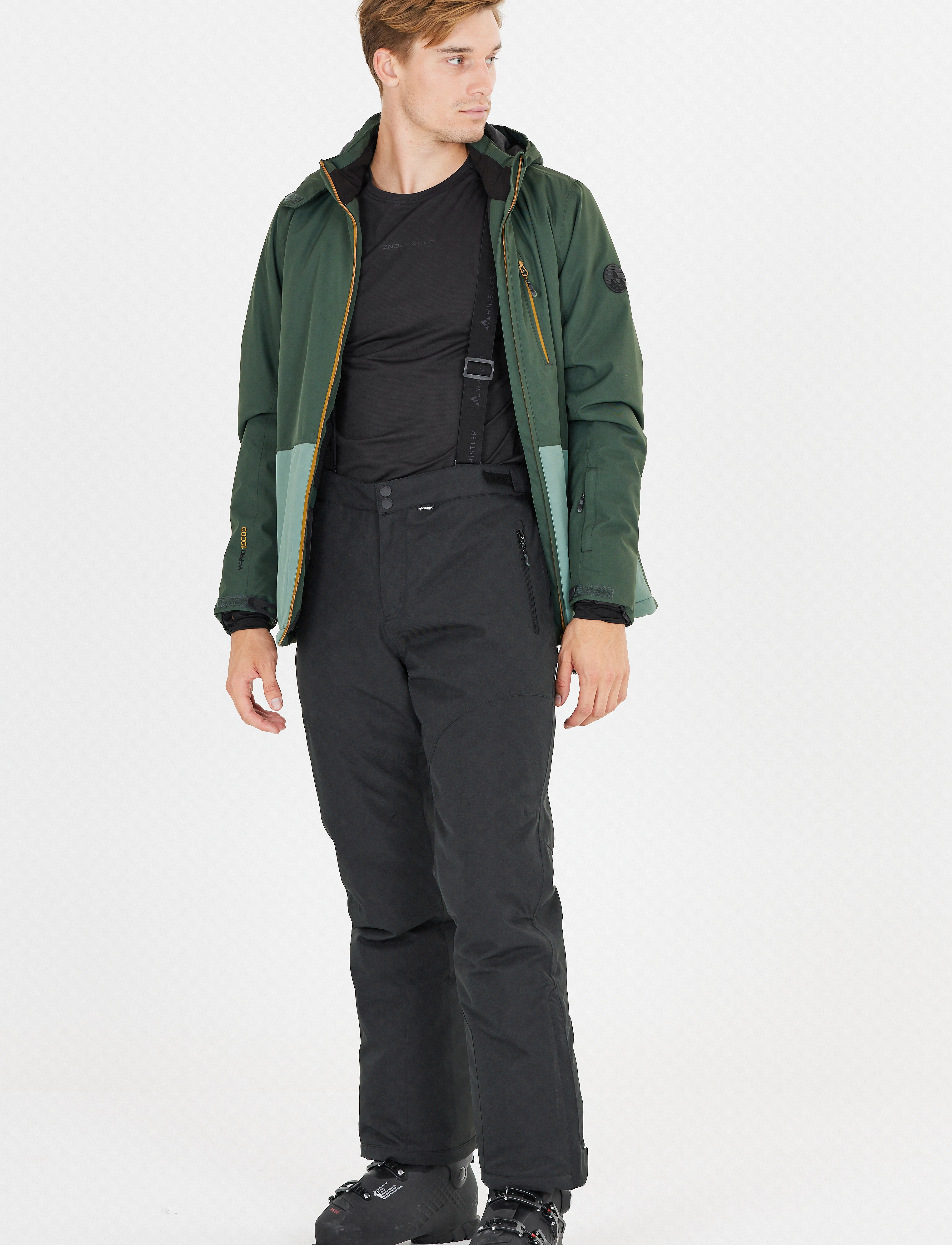 Whistler Drizzle M Ski Pant W-Pro 10000 - Streetstyle - BLACK / black