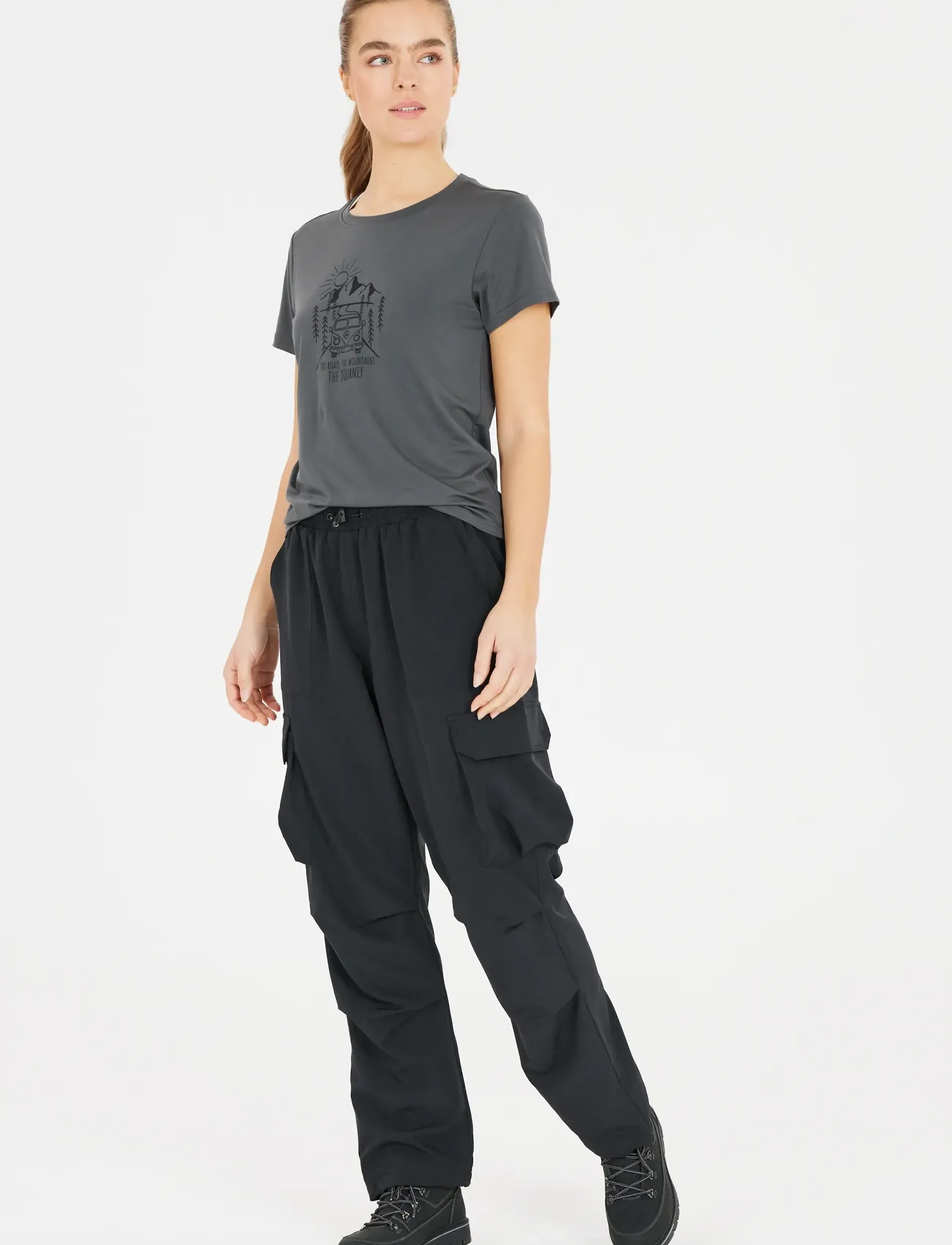 Whistler Russet W Outdoor Track Pants - Nederdelar - BLACK / black
