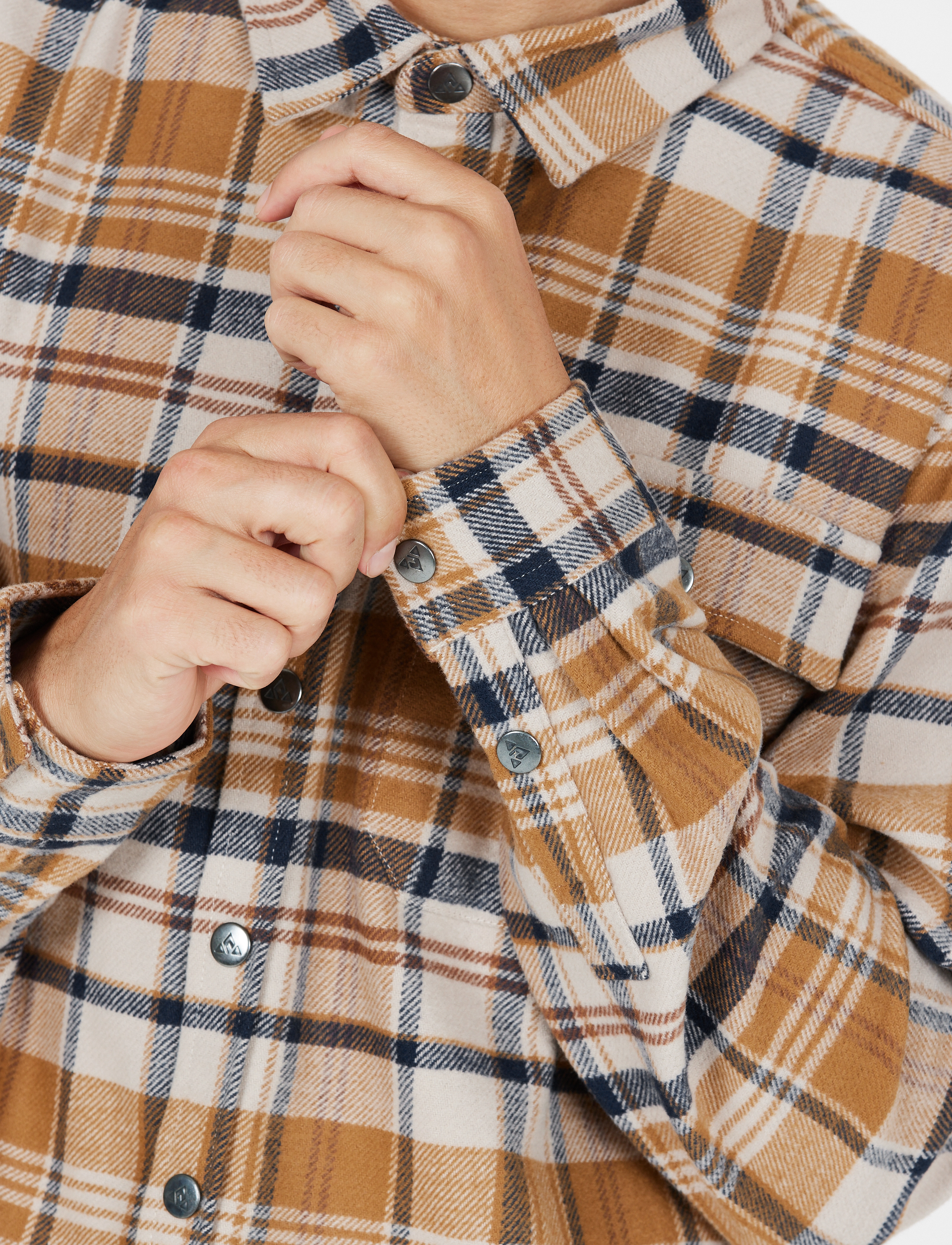 Whistler - Wolfhard M Checked Fleece Shirt - simply taupe - 3