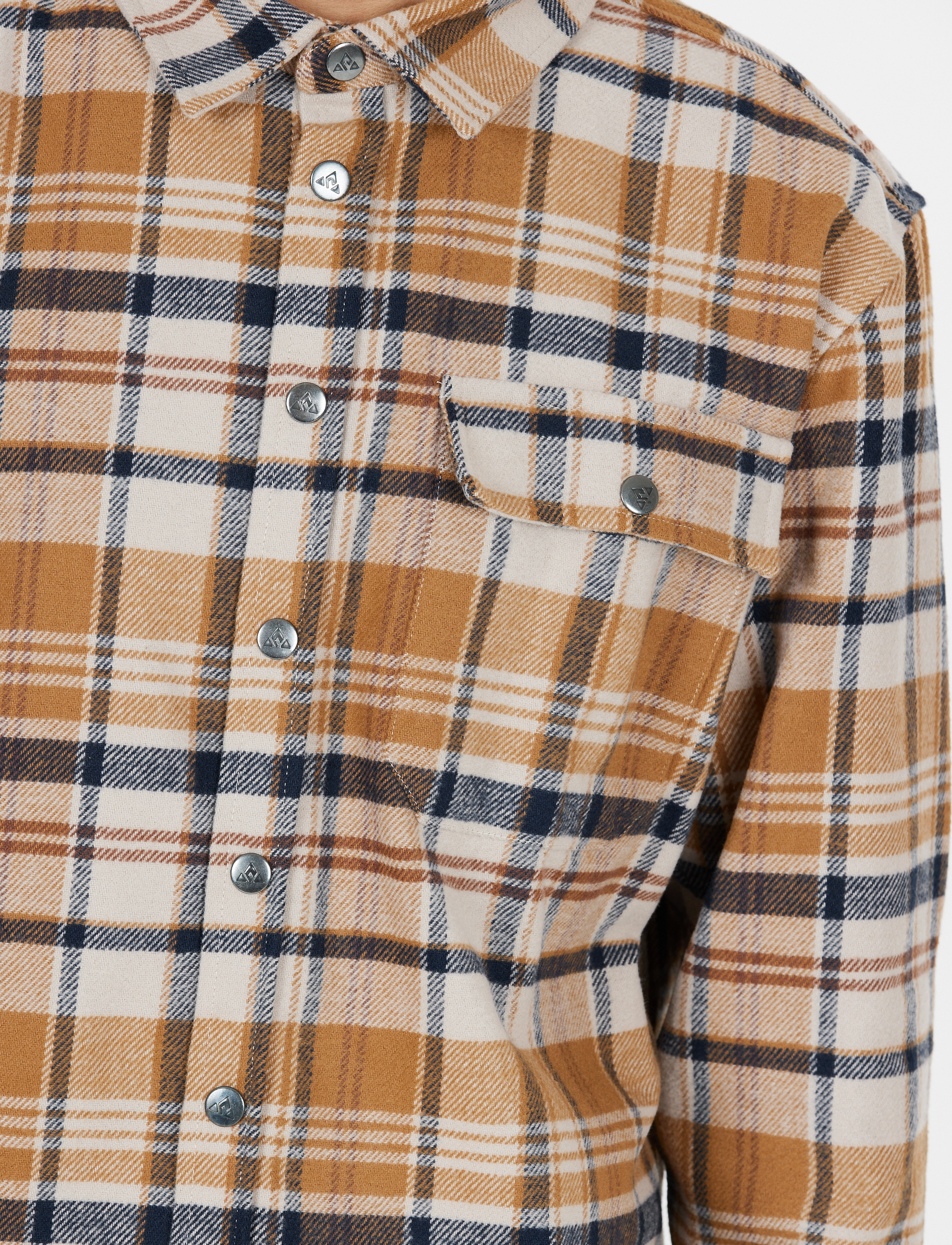 Whistler - Wolfhard M Checked Fleece Shirt - simply taupe - 4