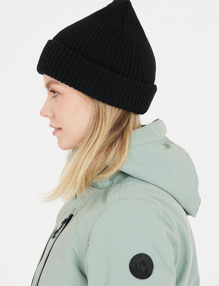 Whistler - Tofino Knitted Wool Hat - mössor - black - 3