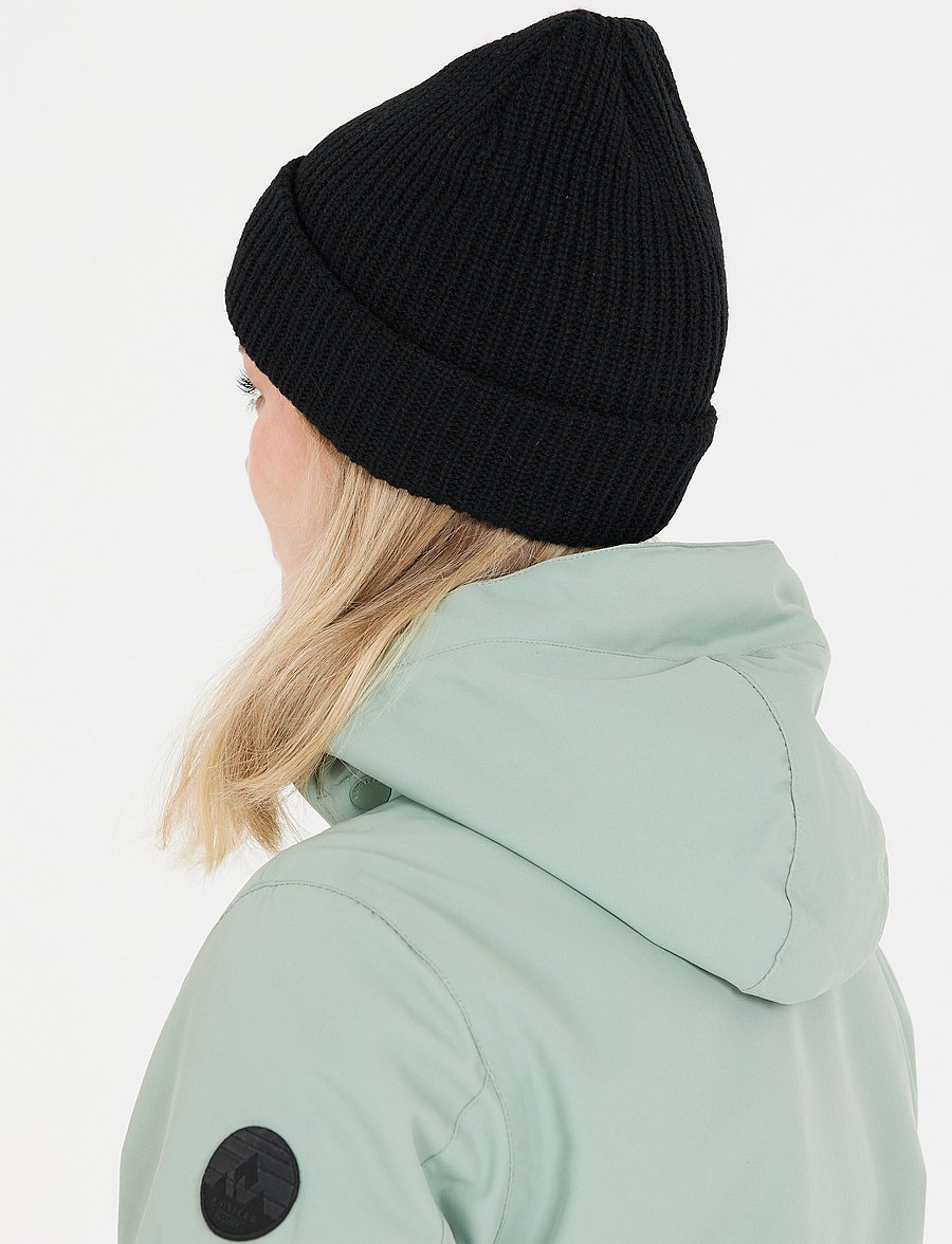 Whistler - Tofino Knitted Wool Hat - mössor - black - 4
