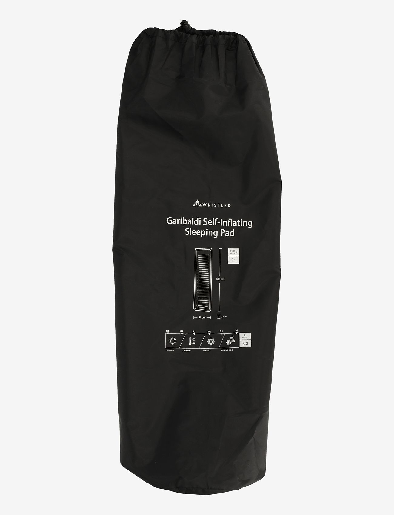 Whistler - Garibaldi 3cm Self-Inflating Sleepi - vandreudstyr - black - 3