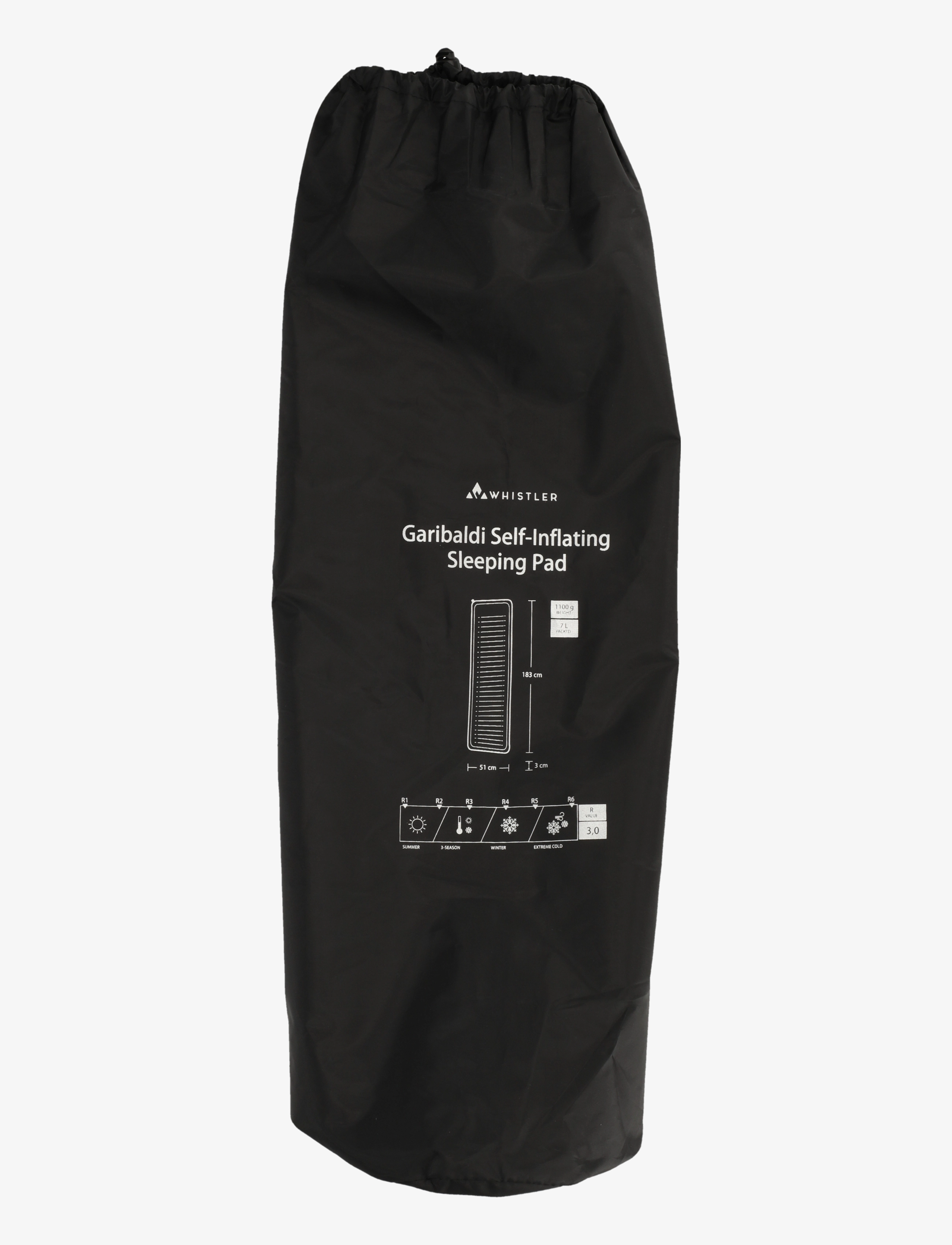 Whistler - Garibaldi 3cm Self-Inflating Sleepi - wanderausrüstung - black - 3