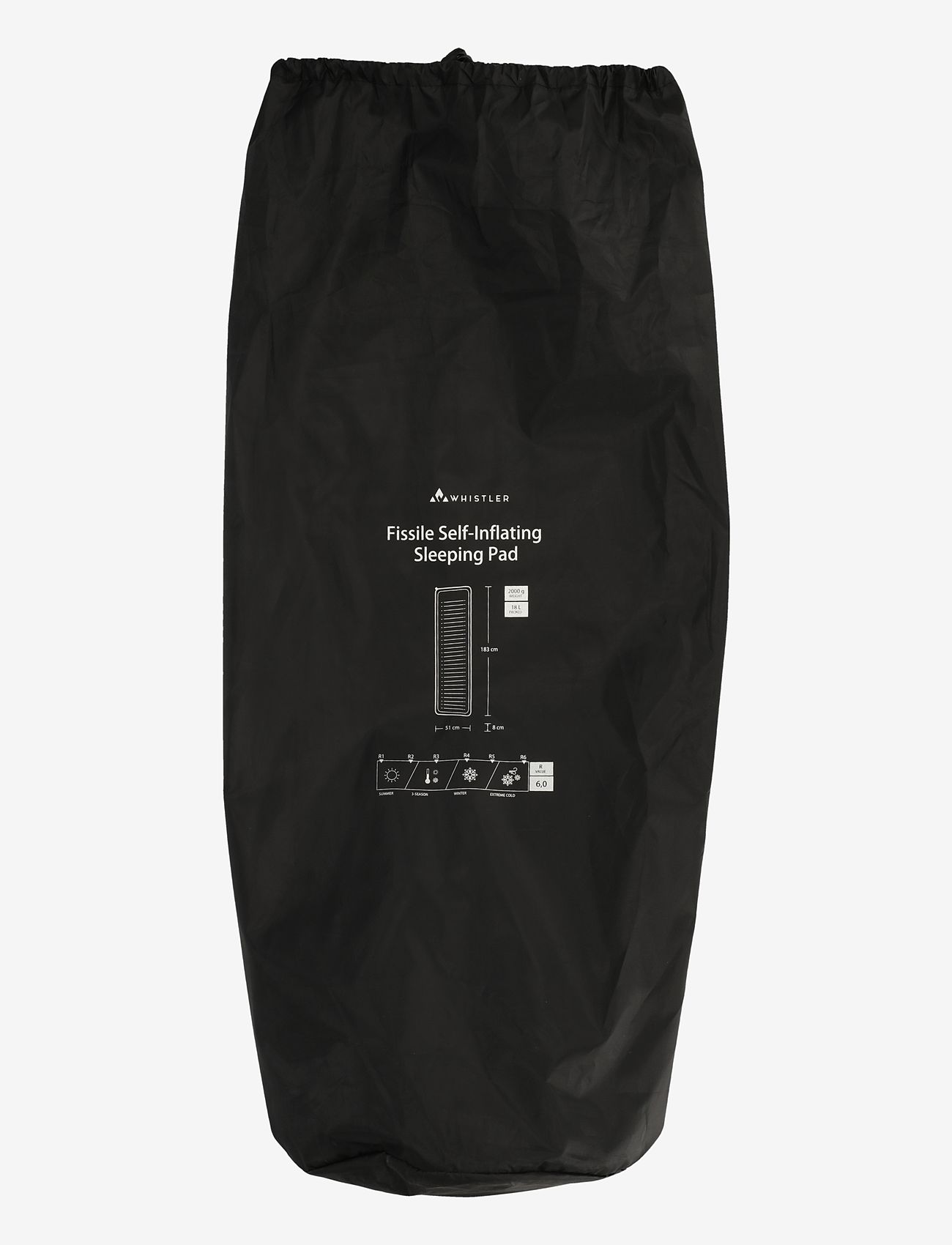 Whistler - Fissile 8cm Self-Inflating Sleeping - utstyr til fjelltur - black - 3
