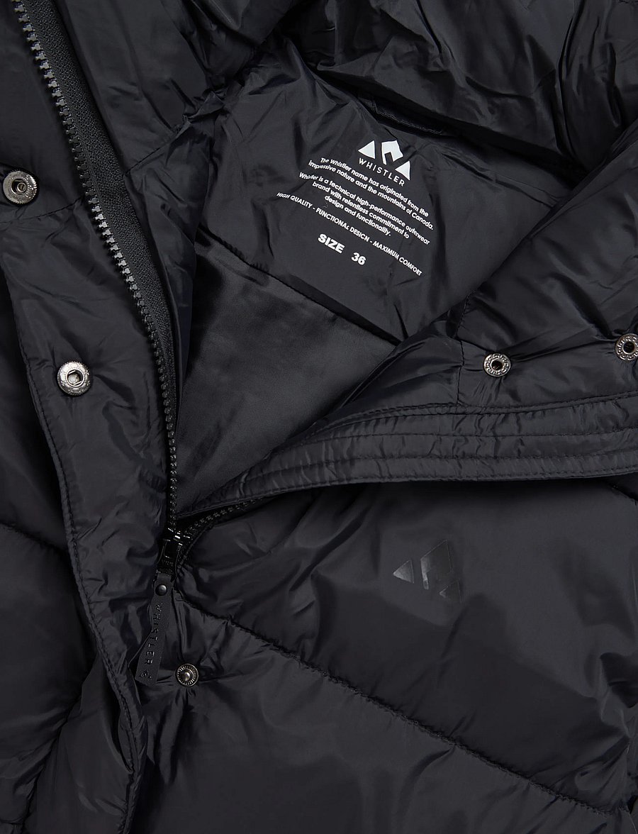 Whistler - Amaretto W Long Puffer Vest - outdoor - black - 2
