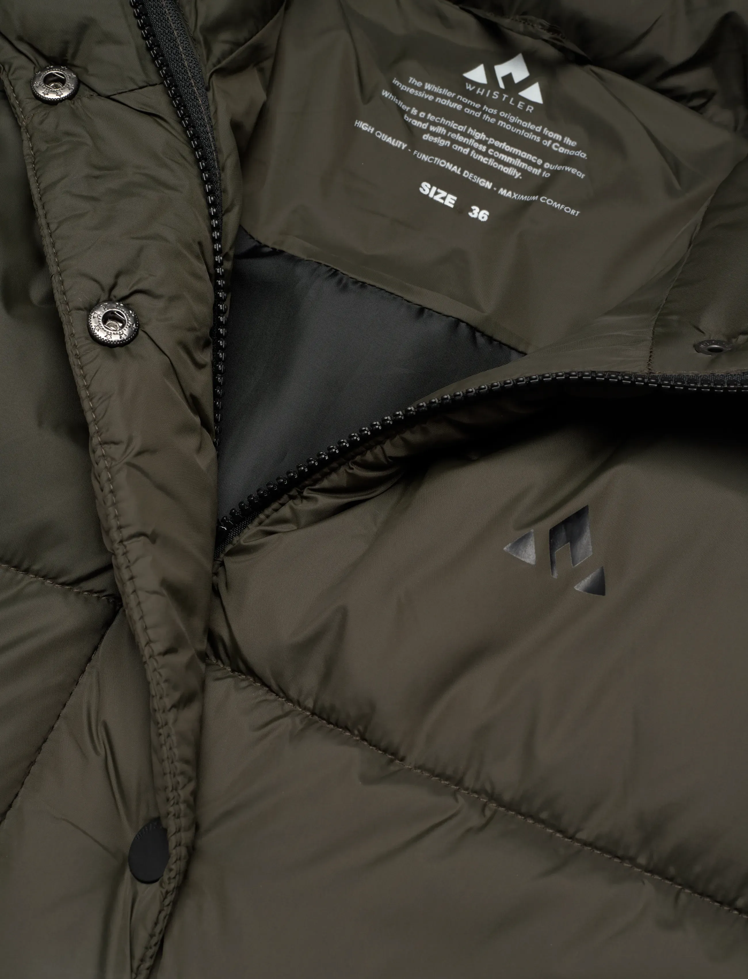 Whistler - Amaretto W Long Puffer Vest - overtøj - black ink - 2