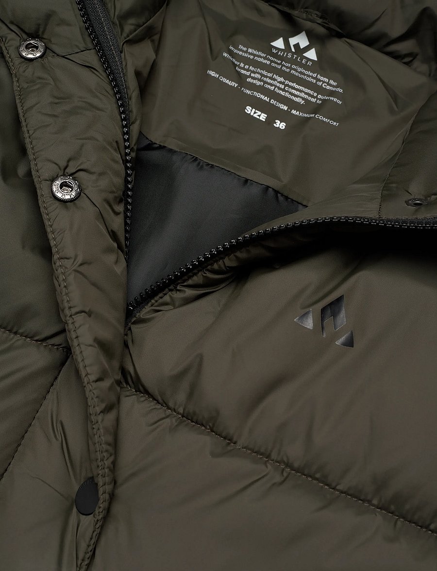 Whistler - Amaretto W Long Puffer Vest - overtøj - black ink - 2