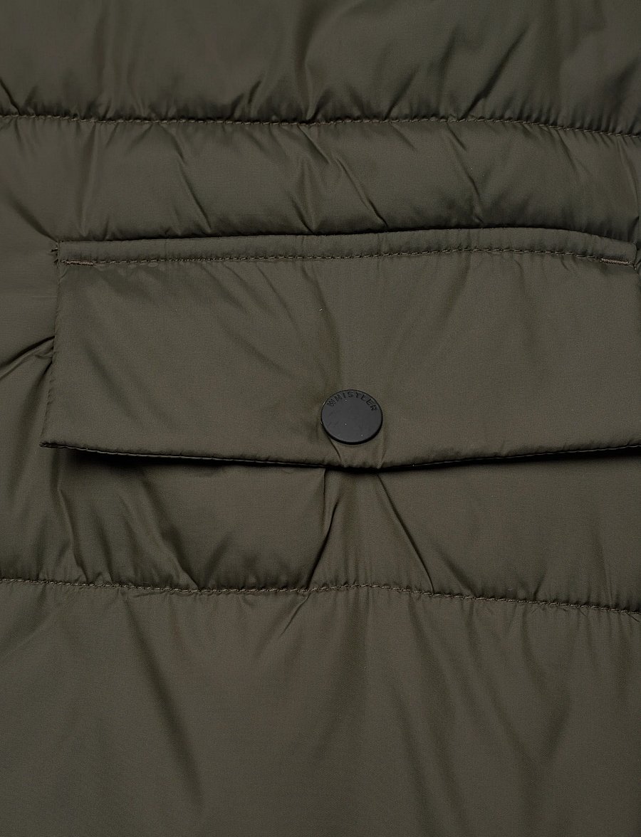 Whistler - Amaretto W Long Puffer Vest - overtøj - black ink - 3