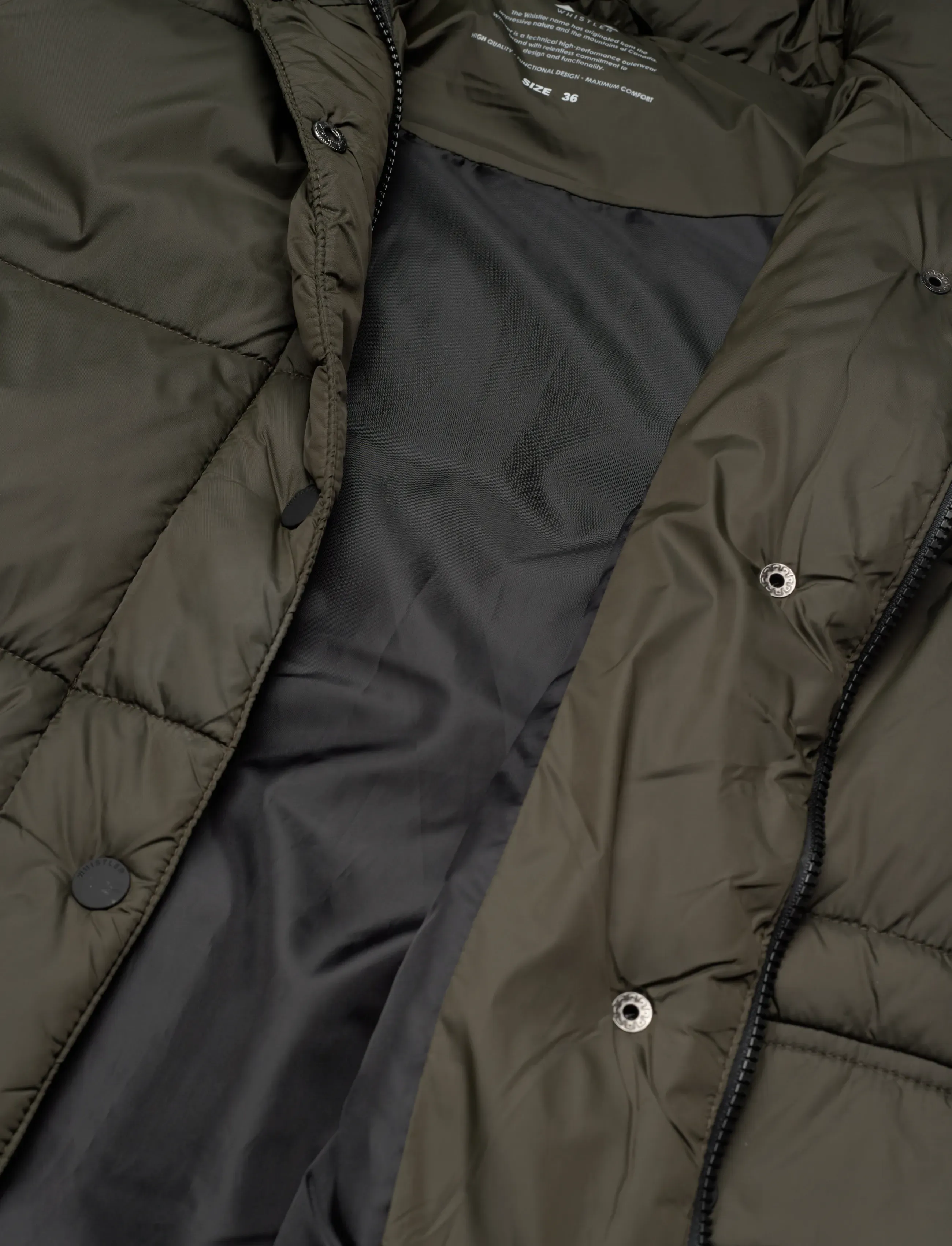 Whistler - Amaretto W Long Puffer Vest - overtøj - black ink - 4