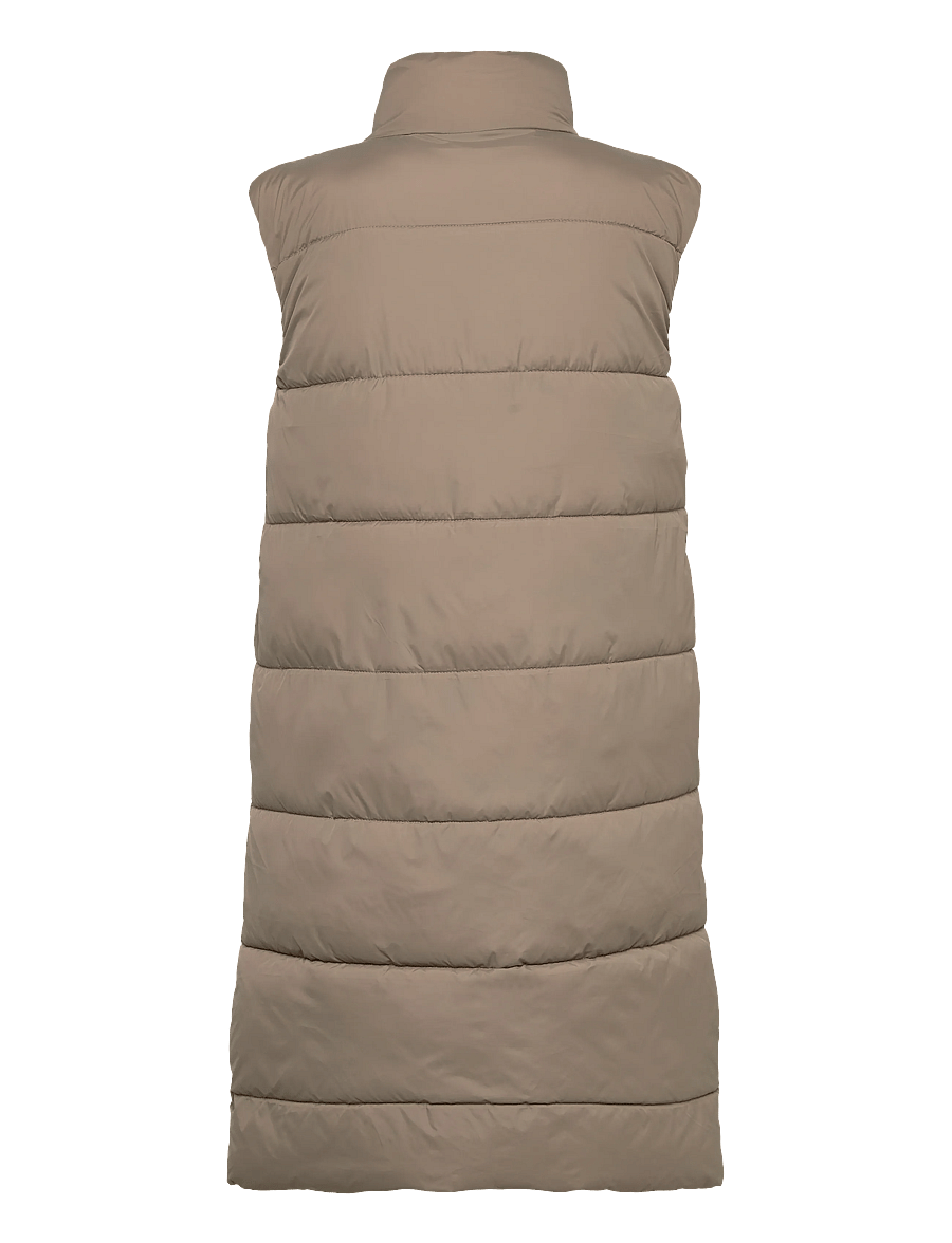 Whistler - Amaretto W Long Puffer Vest - overtøj - fallen rock - 1