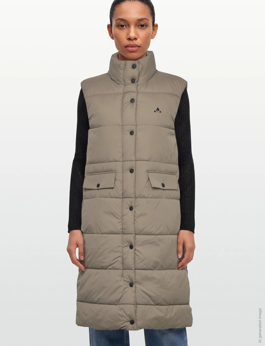 Whistler - Amaretto W Long Puffer Vest - outdoor - fallen rock - 3