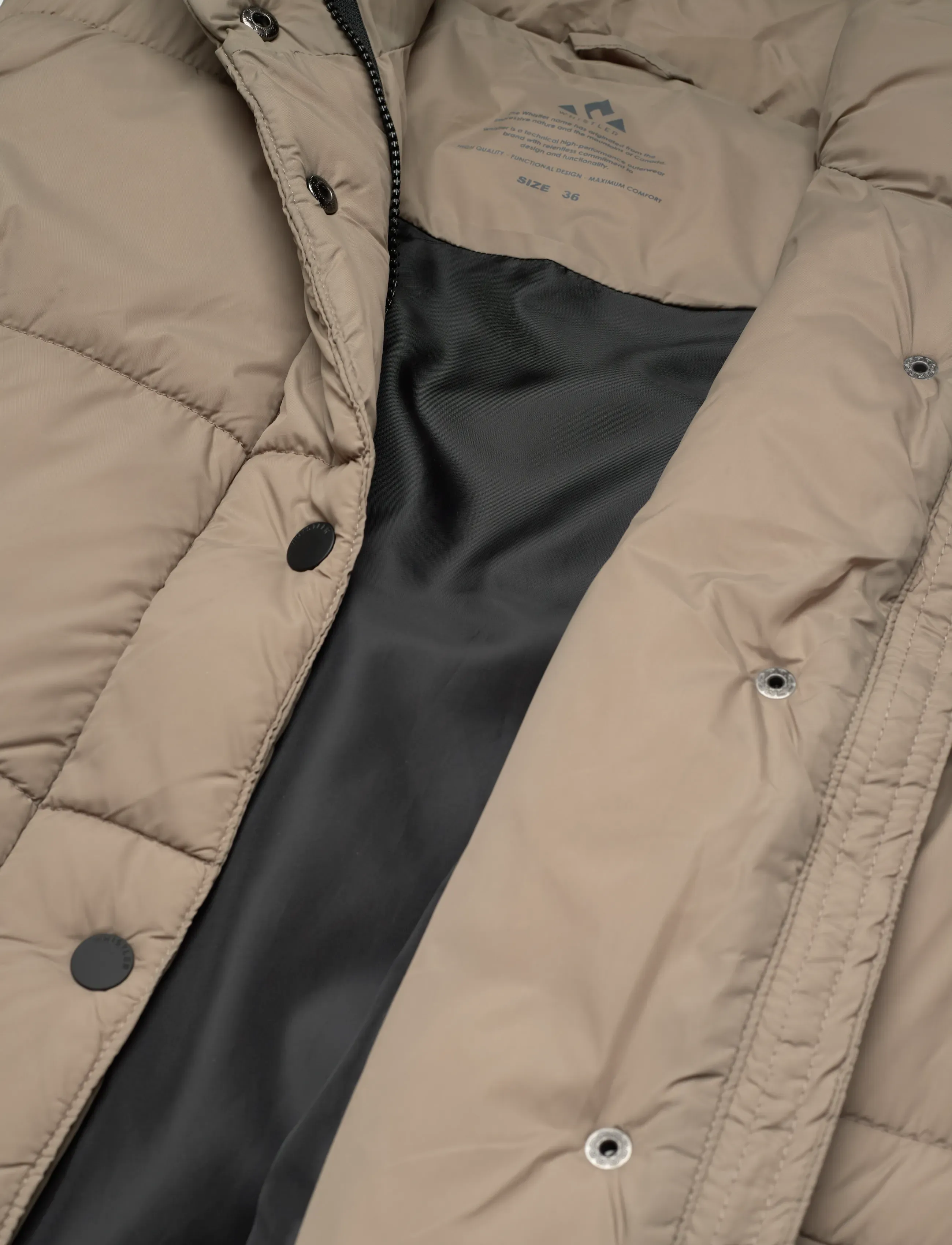 Whistler - Amaretto W Long Puffer Vest - overtøj - fallen rock - 4