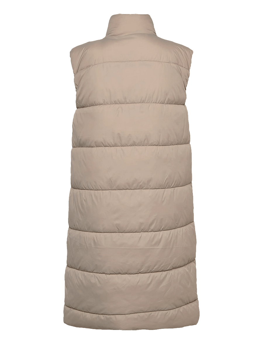 Whistler - Amaretto W Long Puffer Vest - overtøj - simply taupe - 1