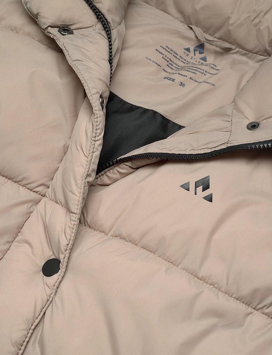 Whistler - Amaretto W Long Puffer Vest - overtøj - simply taupe - 2