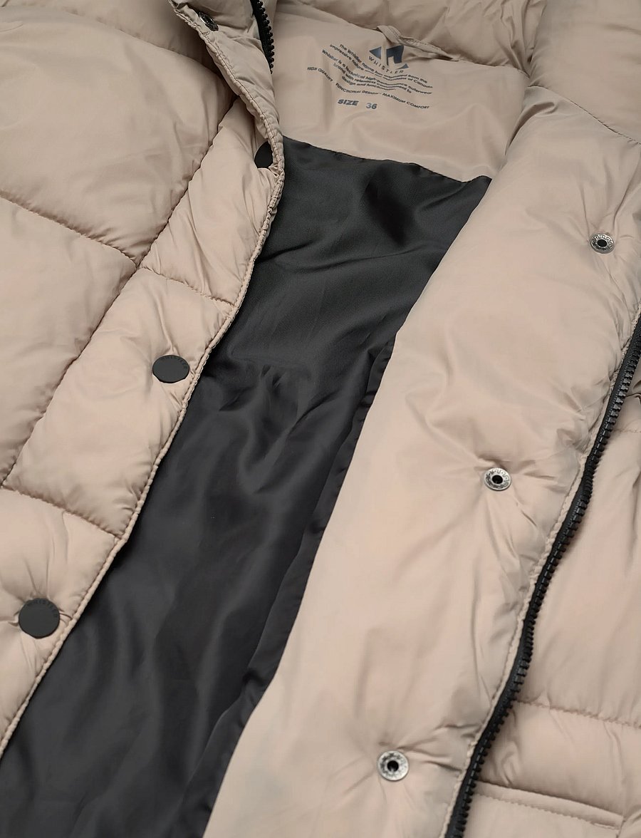 Whistler - Amaretto W Long Puffer Vest - overtøj - simply taupe - 4