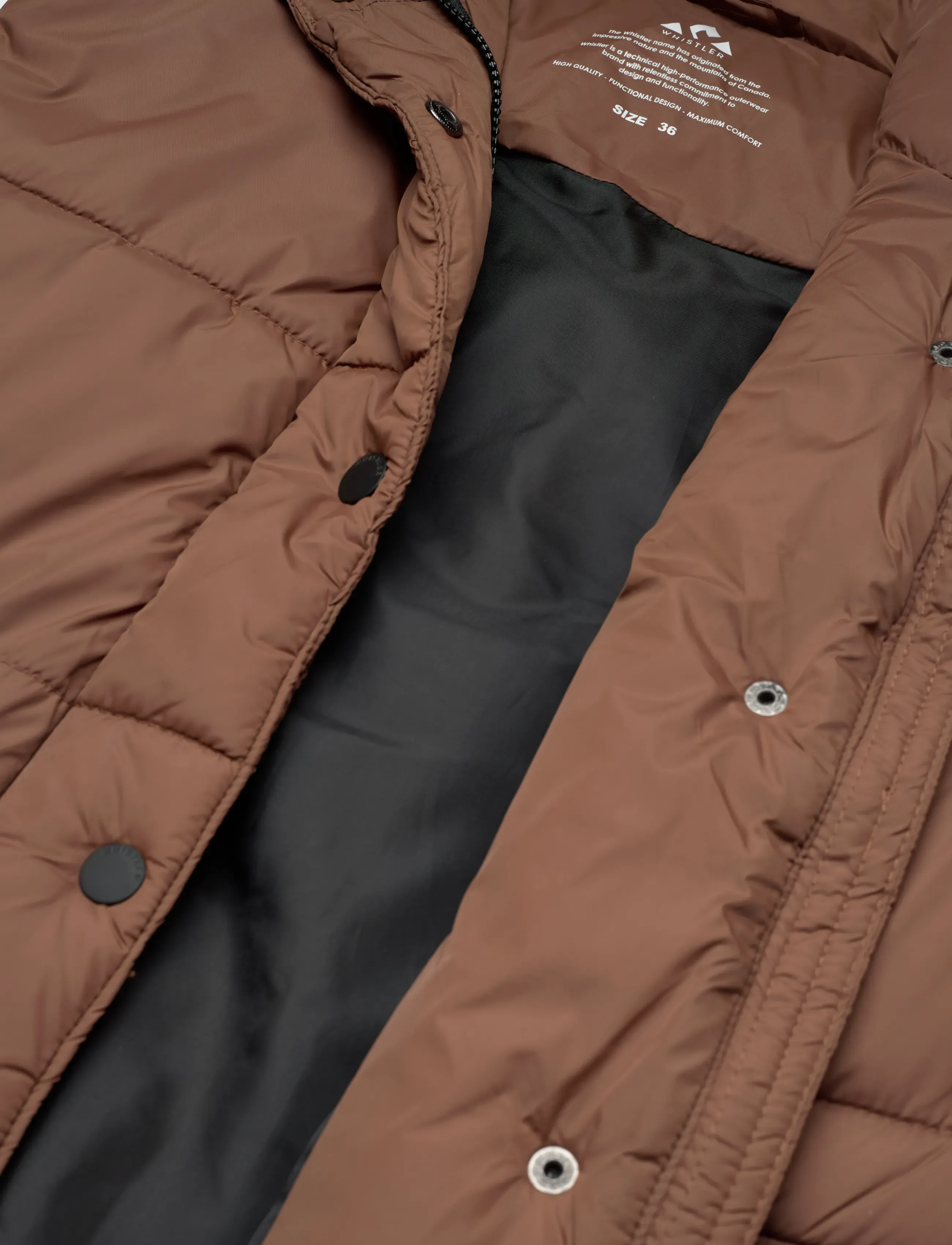 Whistler - Amaretto W Long Puffer Vest - overtøj - soft silt - 4