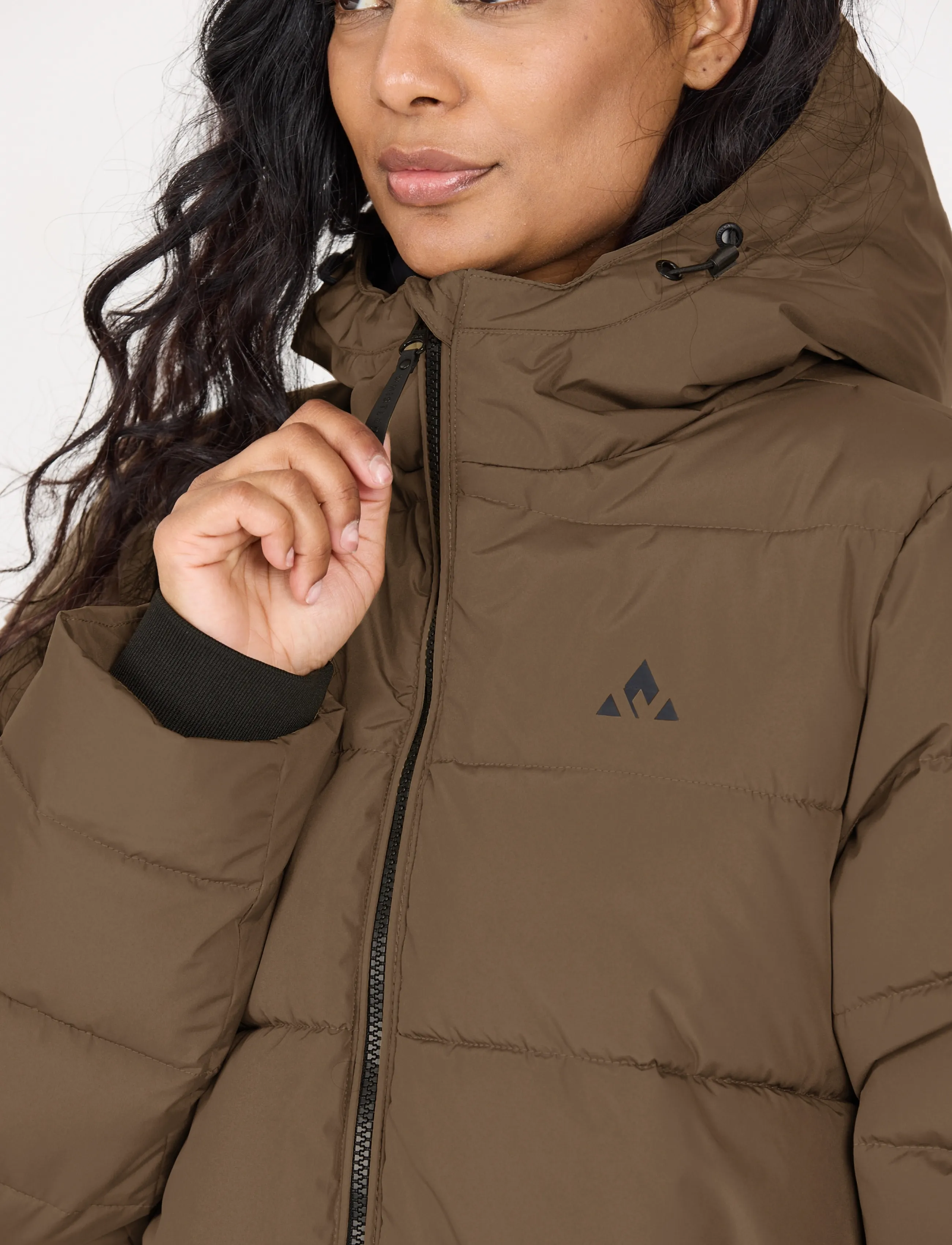 Whistler - Amaret W Long Puffer Jacket - daunenjacken - chocolate chip - 0