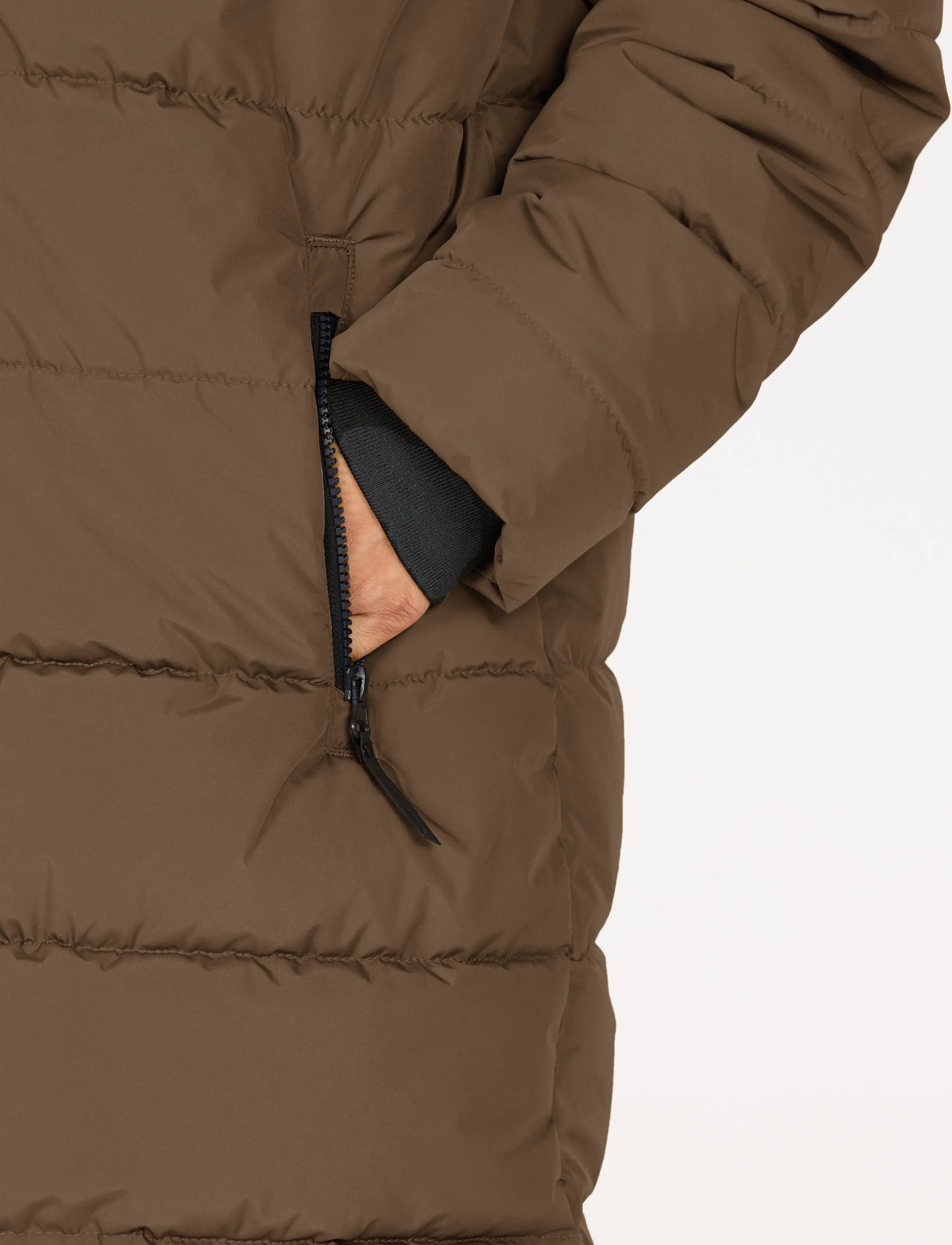 Whistler - Amaret W Long Puffer Jacket - daunenjacken - chocolate chip - 3