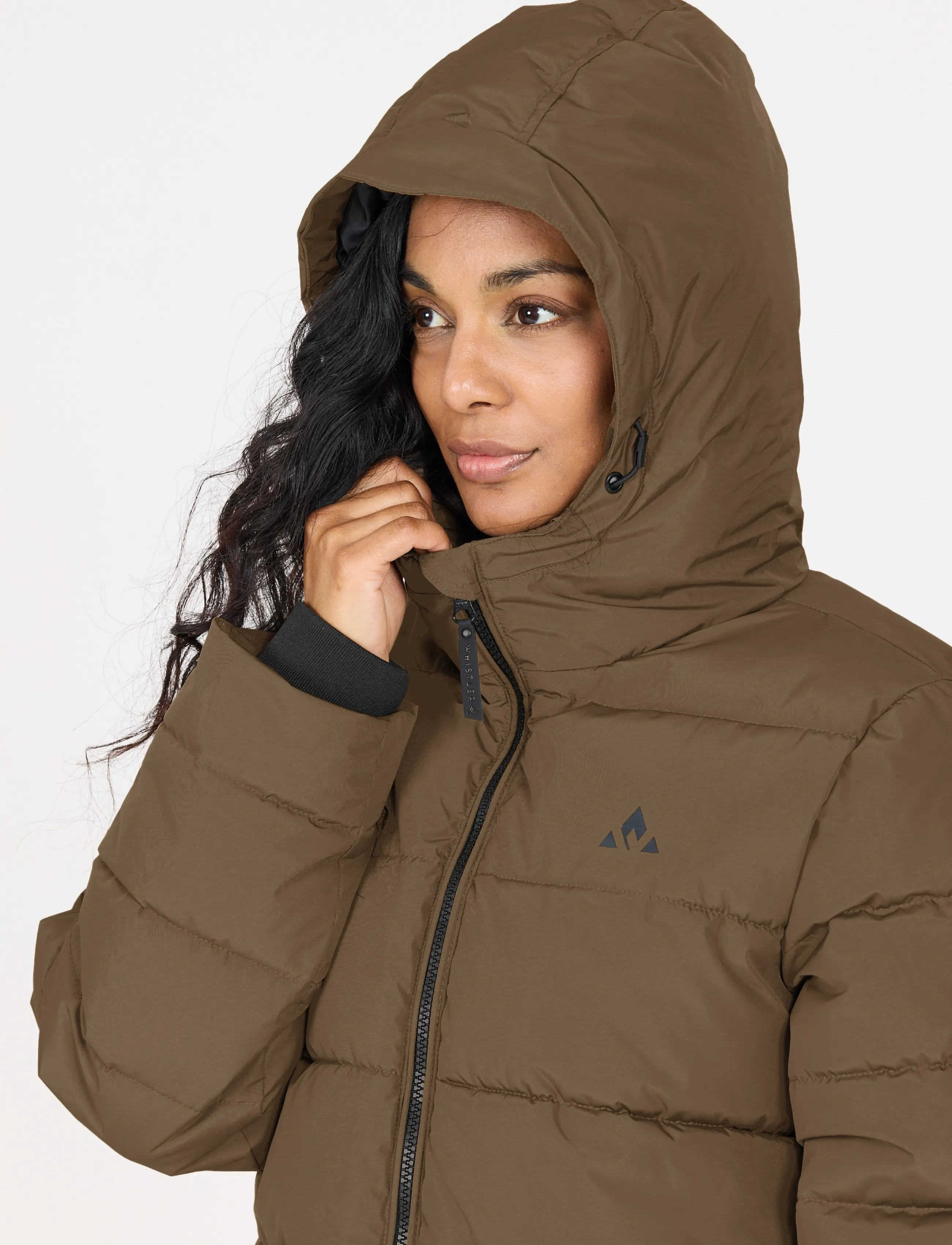 Whistler - Amaret W Long Puffer Jacket - daunenjacken - chocolate chip - 5