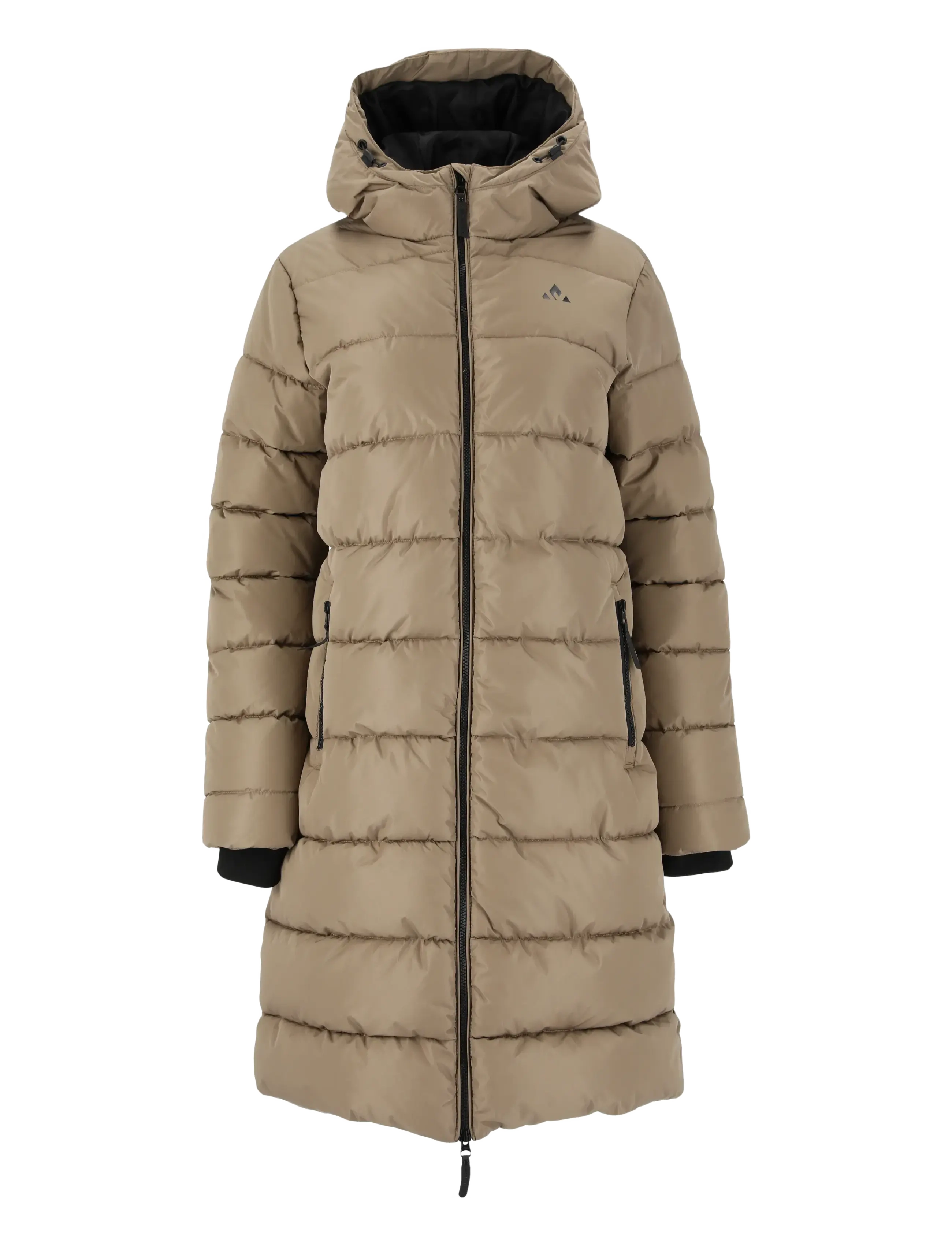Whistler Amaret W Long Puffer Jacket - Kåper - FALLEN ROCK / beige