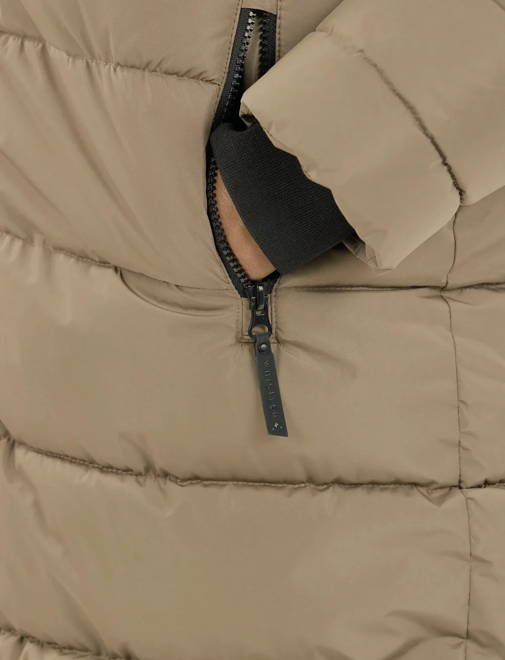 Whistler - Amaret W Long Puffer Jacket - dunjakker - fallen rock - 4