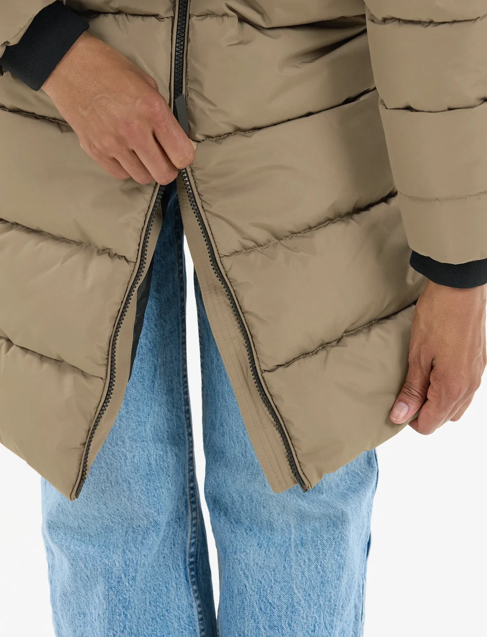 Whistler - Amaret W Long Puffer Jacket - dunjakker - fallen rock - 5