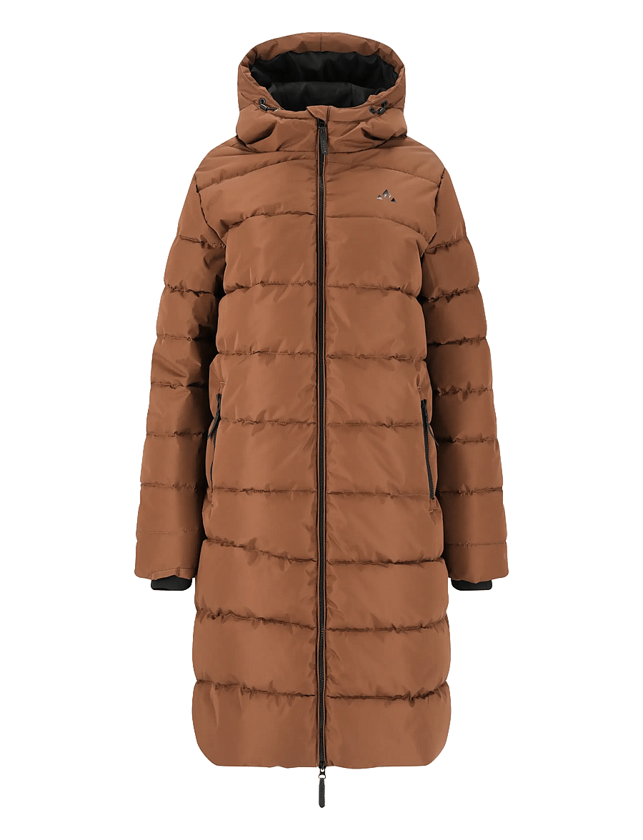Whistler - Amaret W Long Puffer Jacket - dūnu jakas - soft silt - 1