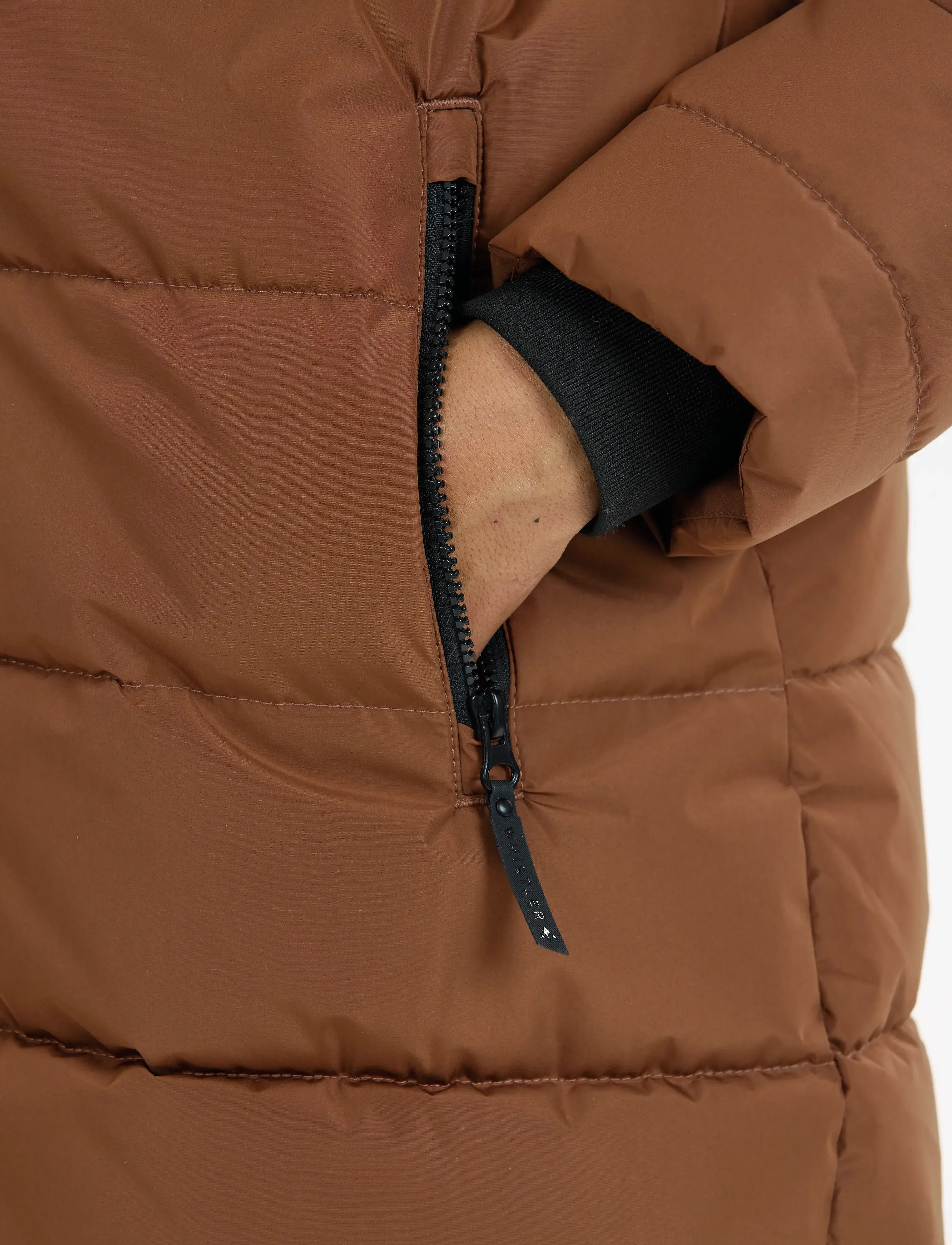 Whistler - Amaret W Long Puffer Jacket - dūnu jakas - soft silt - 4
