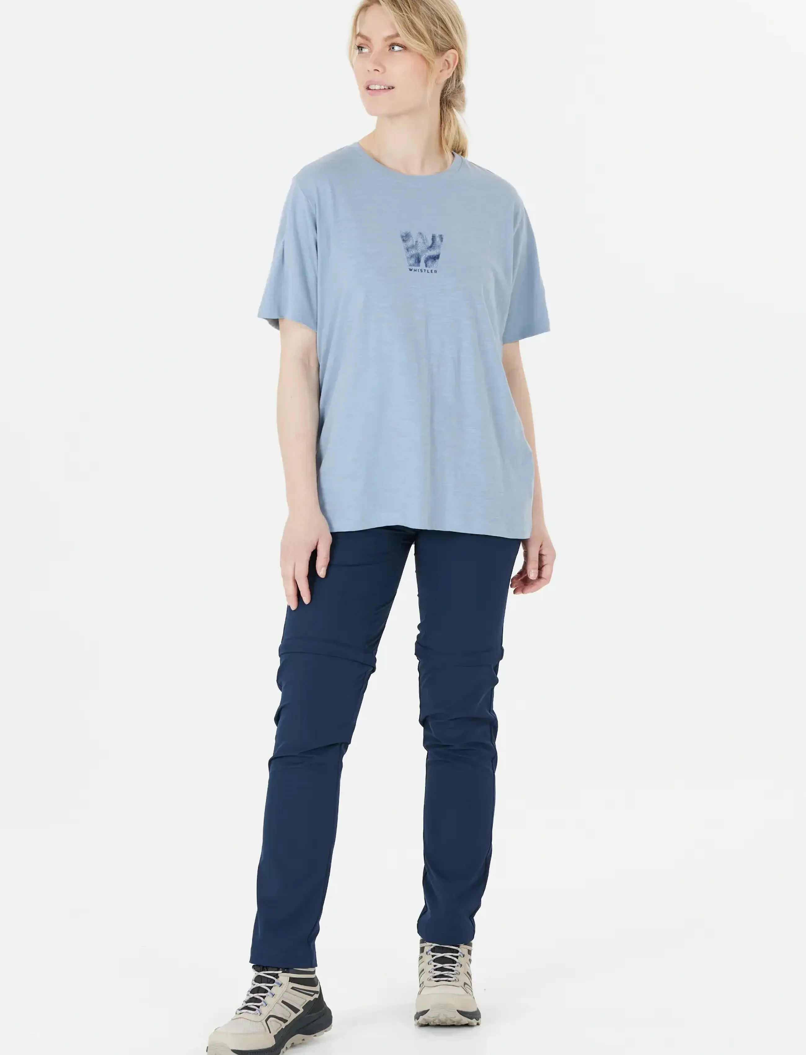 Whistler - Hockley W Printed Tee - alussärgid ja t-särgid - dusty blue - 4