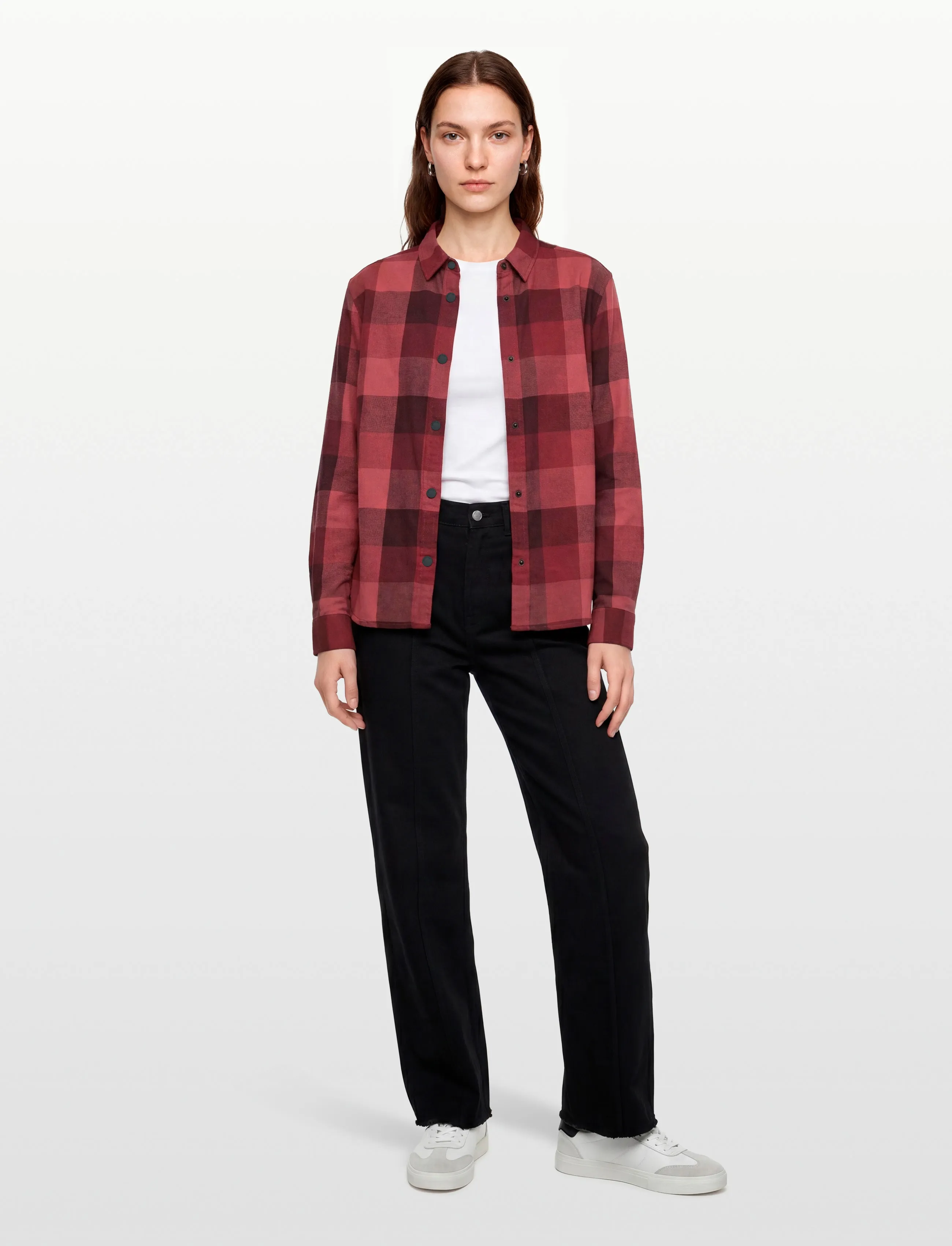 Whistler Riglet W Chequered Shirt, 42, Sports Oberteile & T-shirts, Rot - Sport Shirts, Frauen
