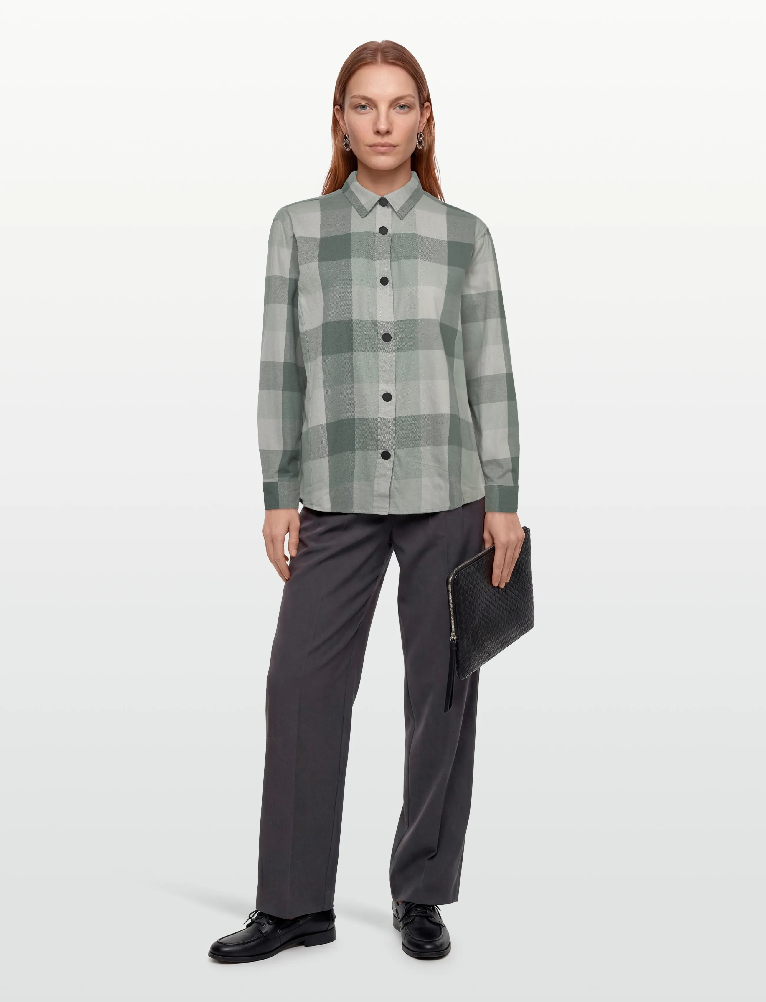 Whistler Riglet W Chequered Shirt, 38, Sports Oberteile & T-shirts, Grau - Sport Shirts, Frauen