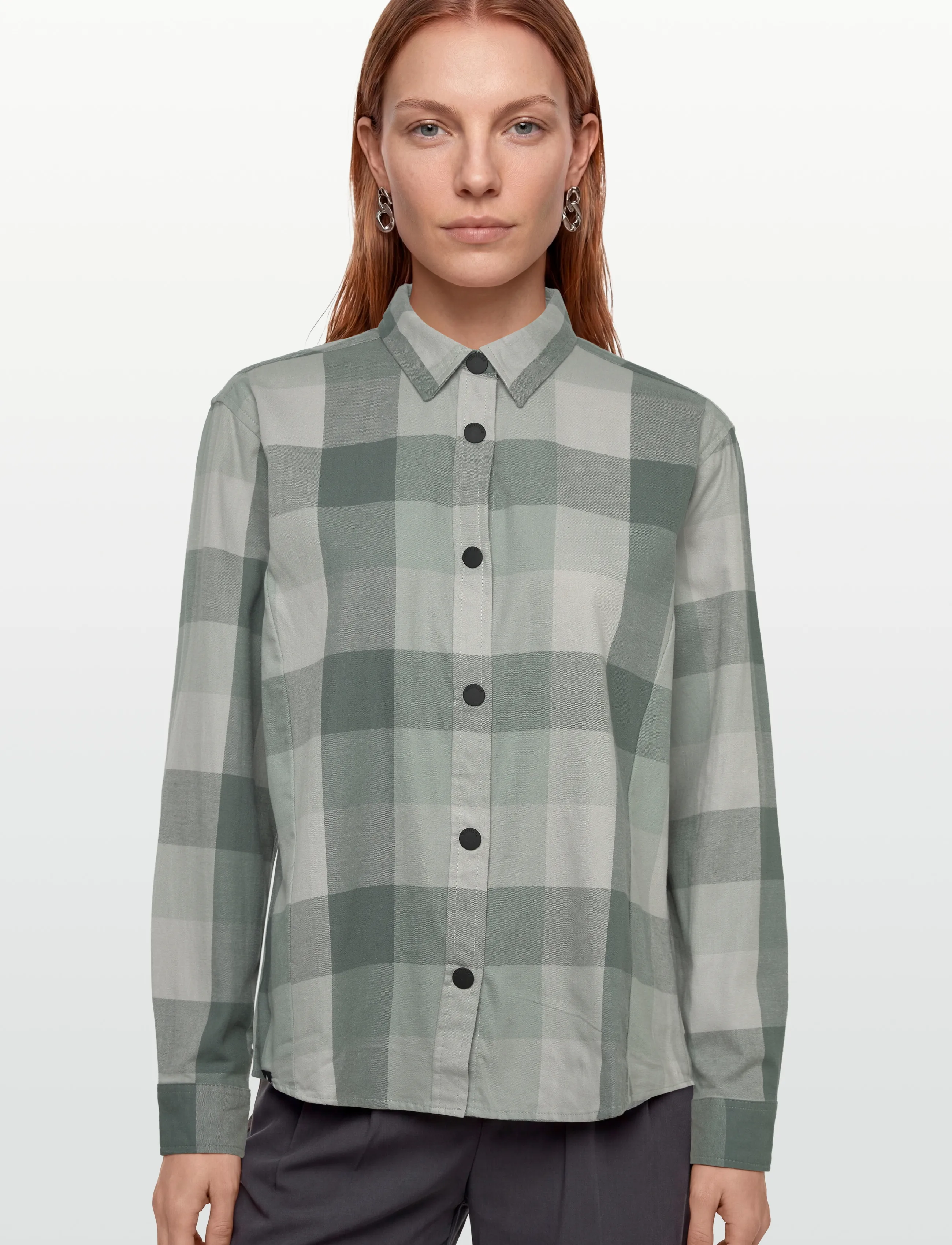 Whistler - Riglet W Chequered Shirt - skjortor - slate gray - 3