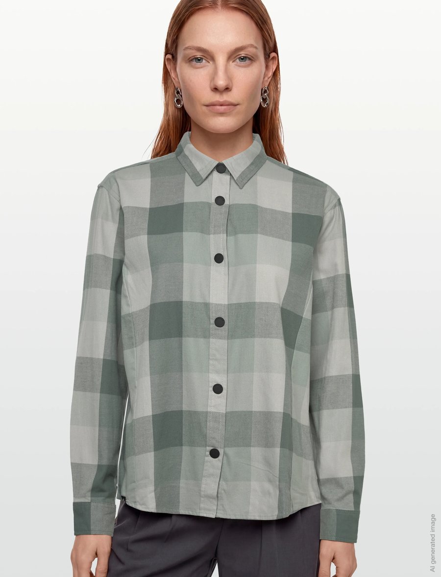 Whistler - Riglet W Chequered Shirt - skjorter - slate gray - 3