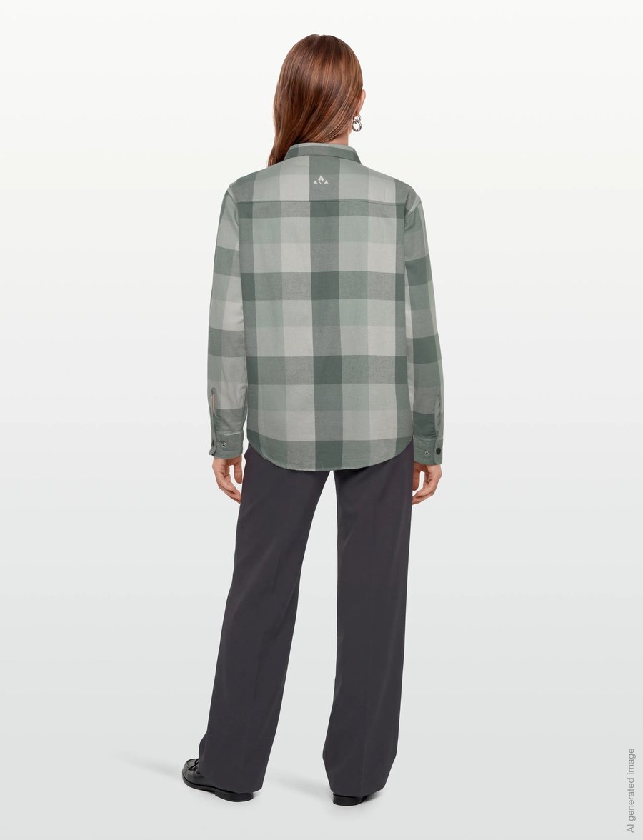 Whistler - Riglet W Chequered Shirt - skjorter - slate gray - 4