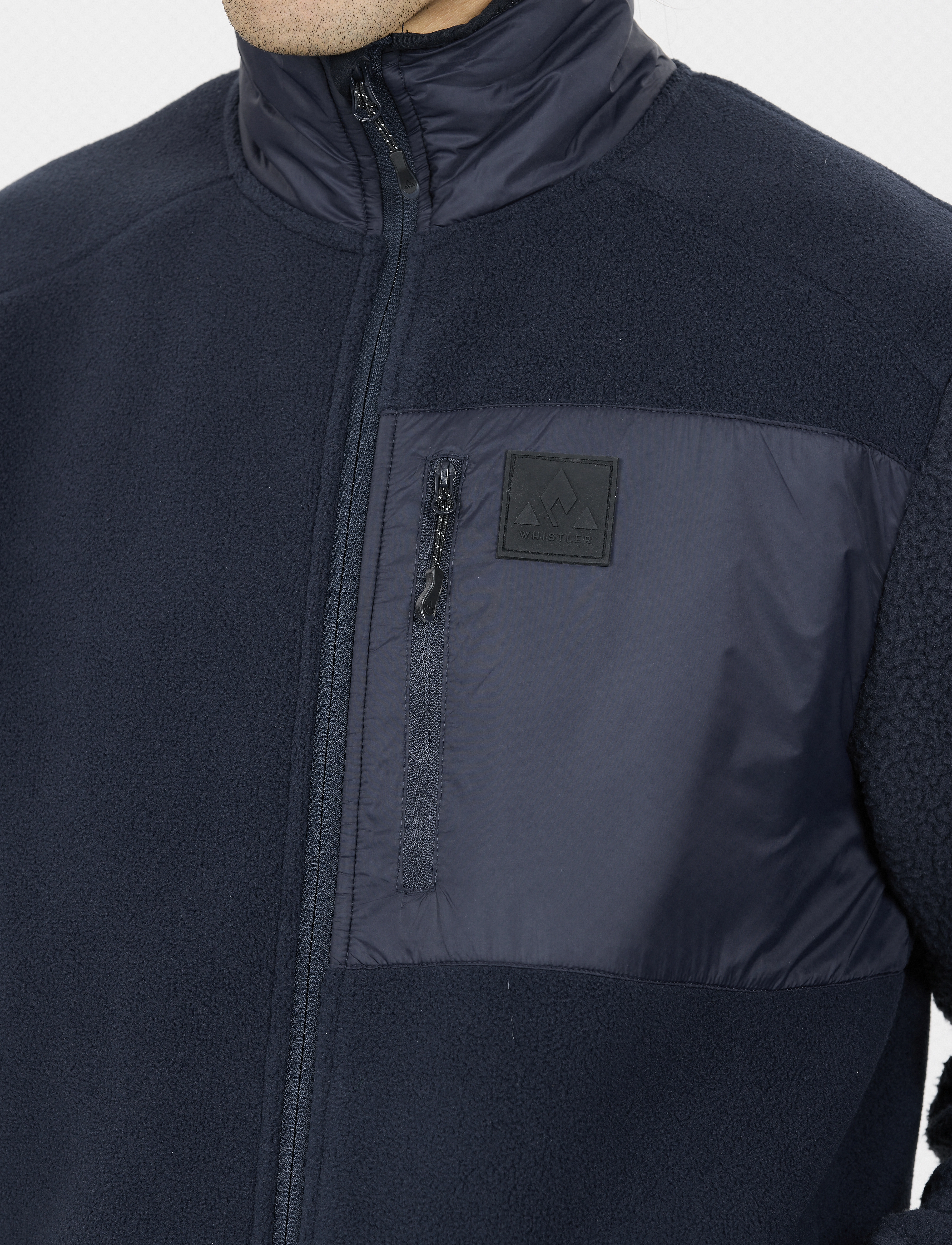 Whistler - Makaley M Fleece Jacket - fleece og mellemlag - navy blazer - 3