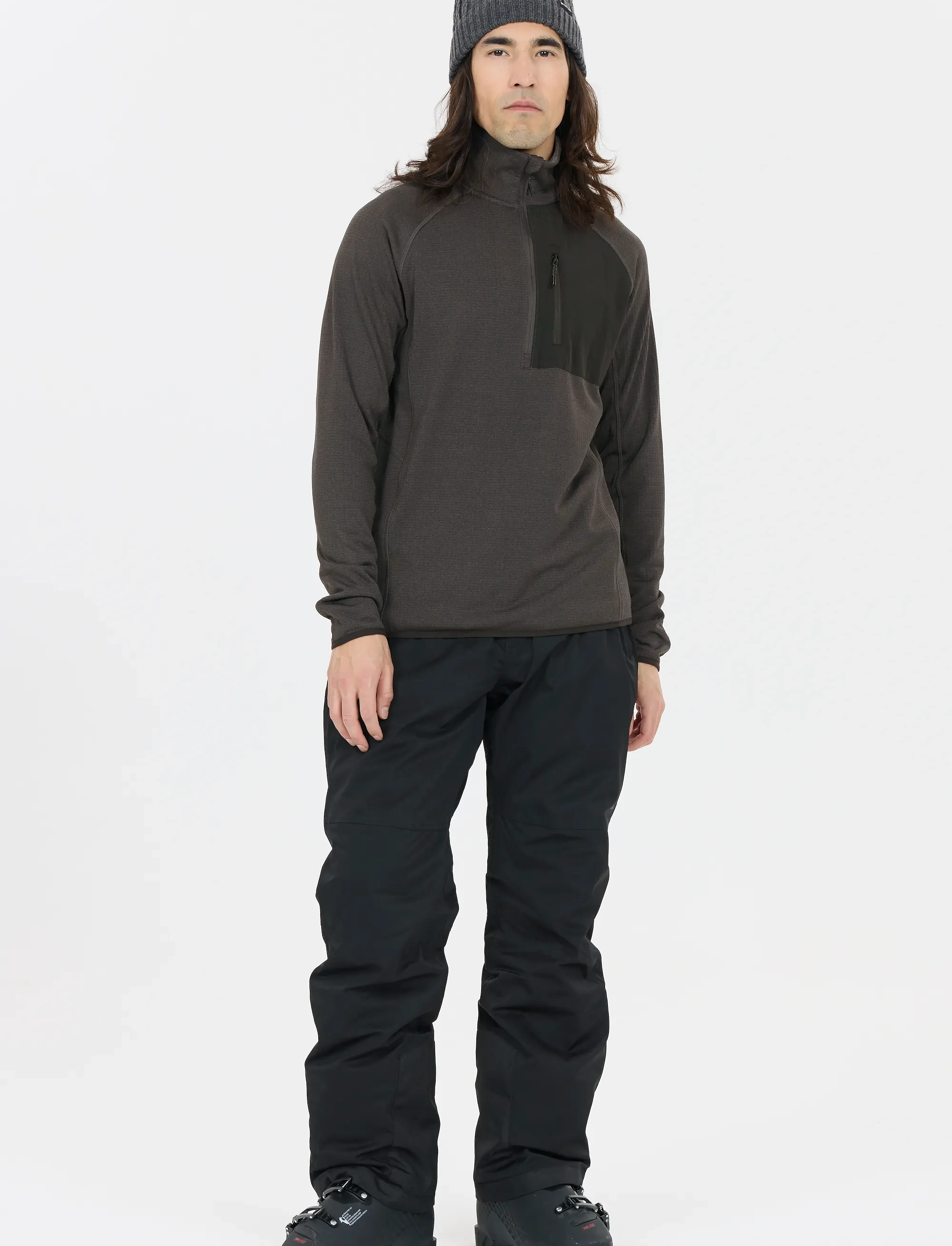 Whistler - Helge M Half Zip Midlayer - fleece - dark grey melange - 4
